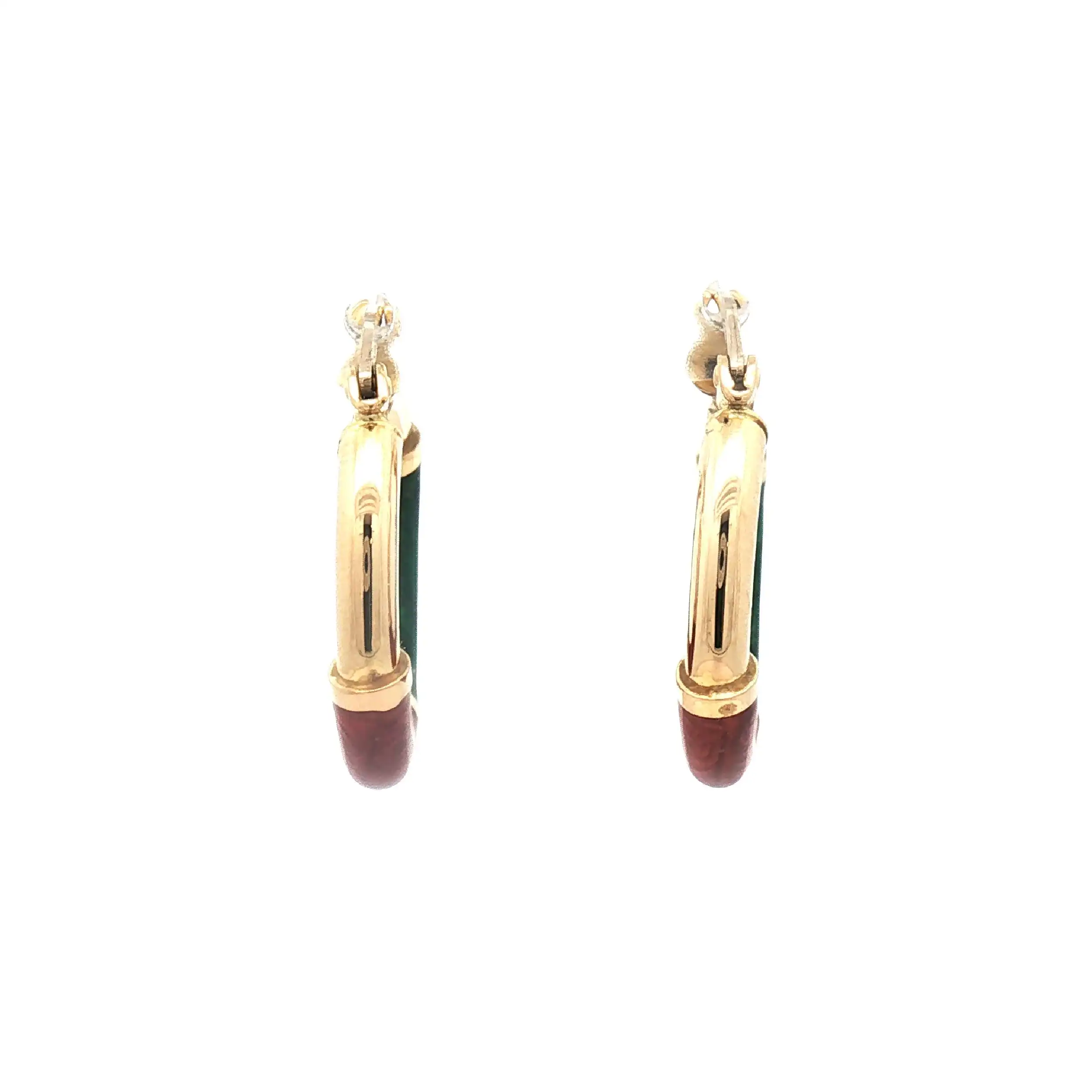Creolen Gelbgold mit Farbsteinen Creolen Gelbgold mit Farbsteinen