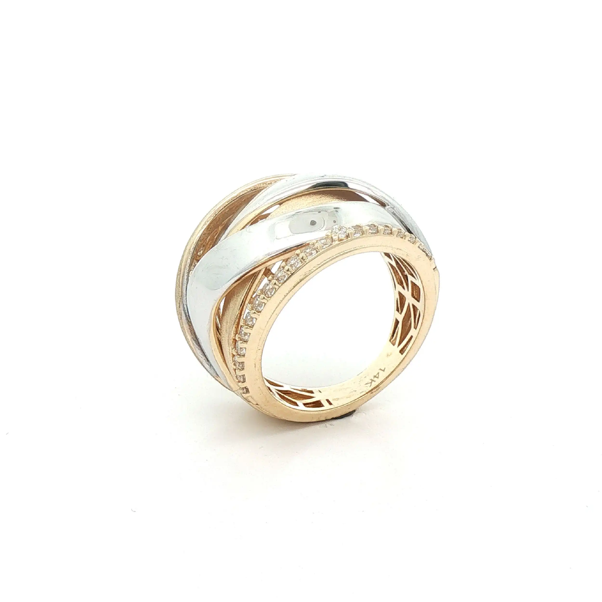 Ring Bicolor mit Zirkonia