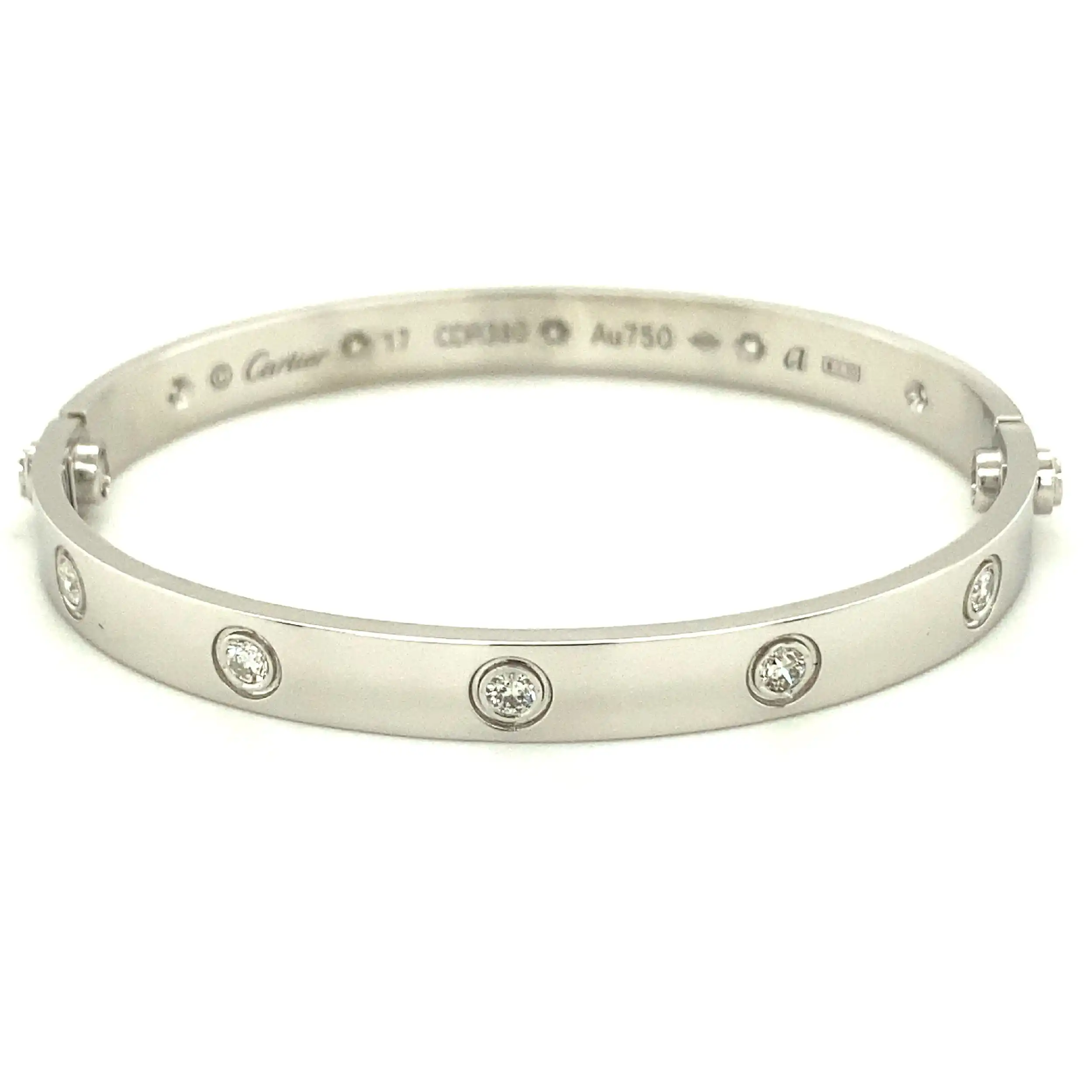 Cartier Love Armreif Weißgold mit Brillanten Cartier Love Armreif Weißgold mit Brillanten