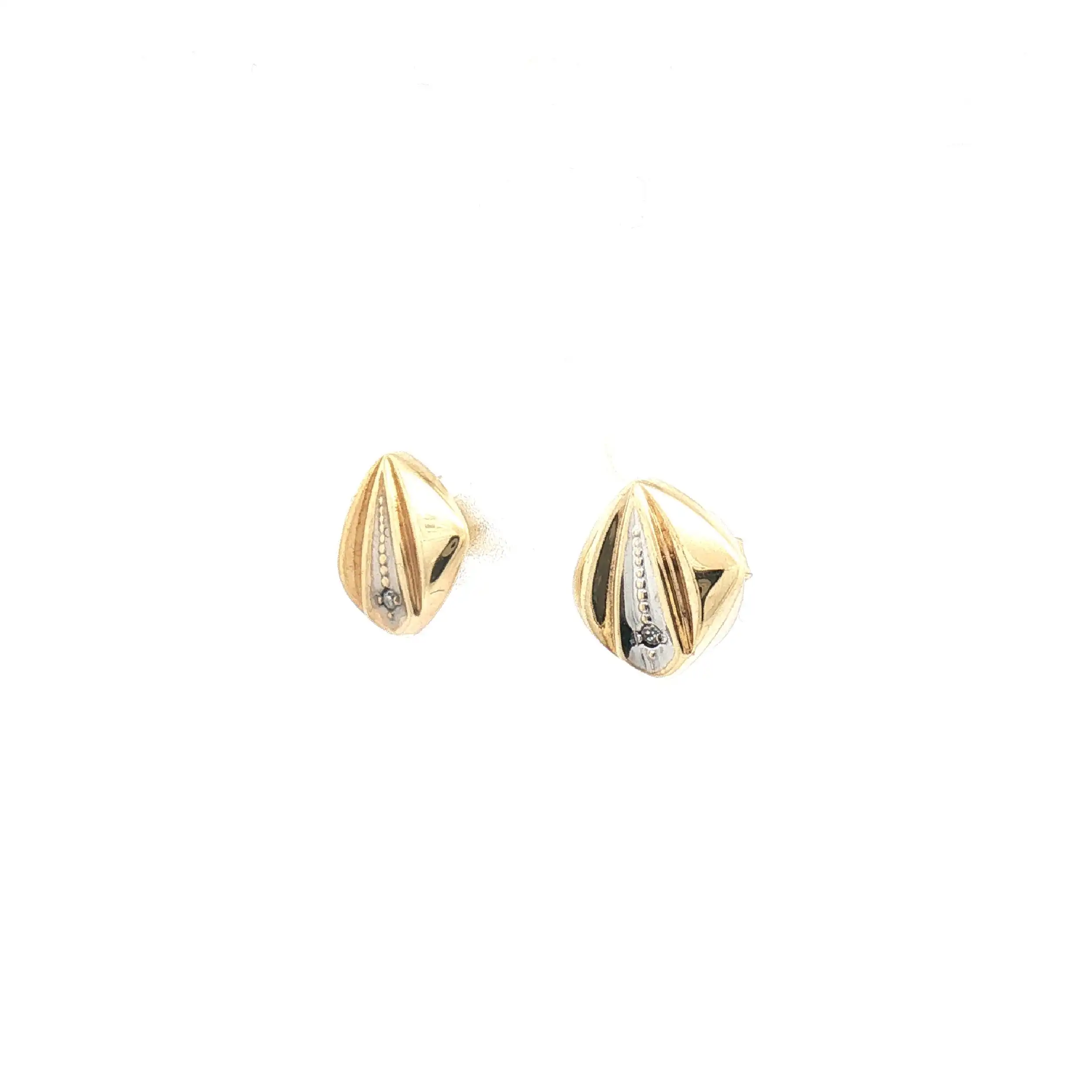 Ohrstecker Bicolor mit Diamant Ohrstecker Bicolor mit Diamant