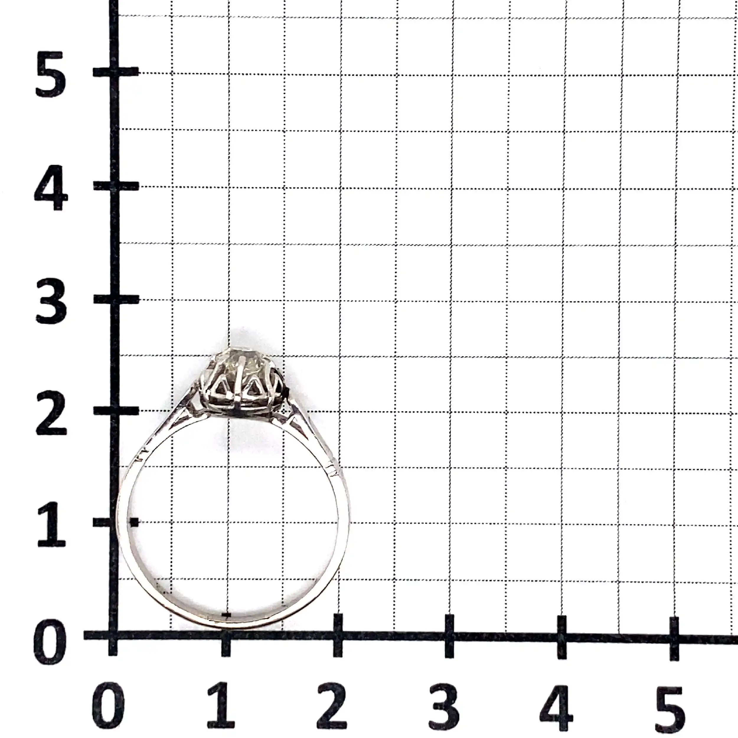 Ring Weißgold mit Brillant Altschliff Ring Weißgold mit Brillant Altschliff