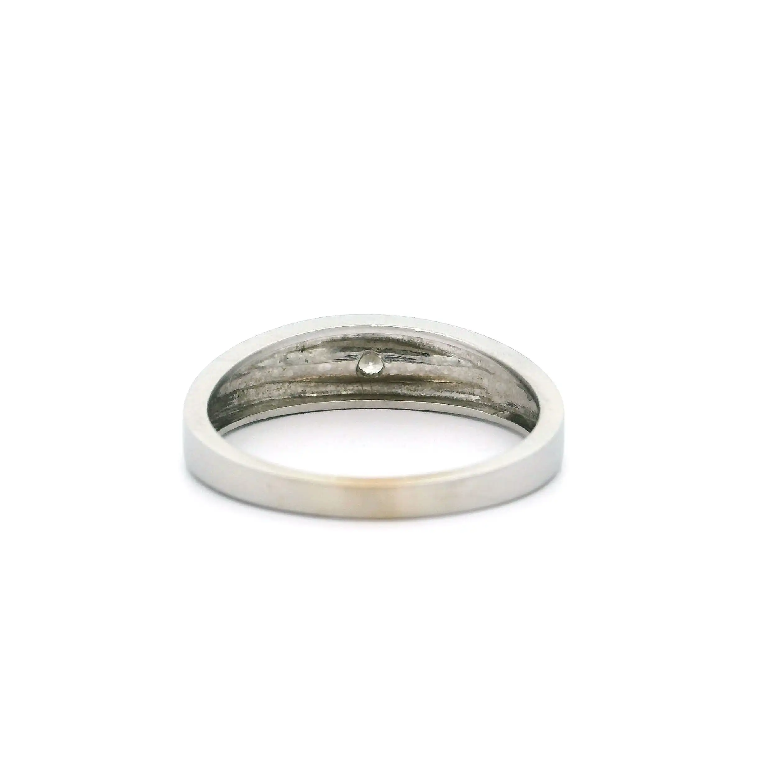 Ring Weißgold mattiert mit Brillant Ring Weißgold mattiert mit Brillant