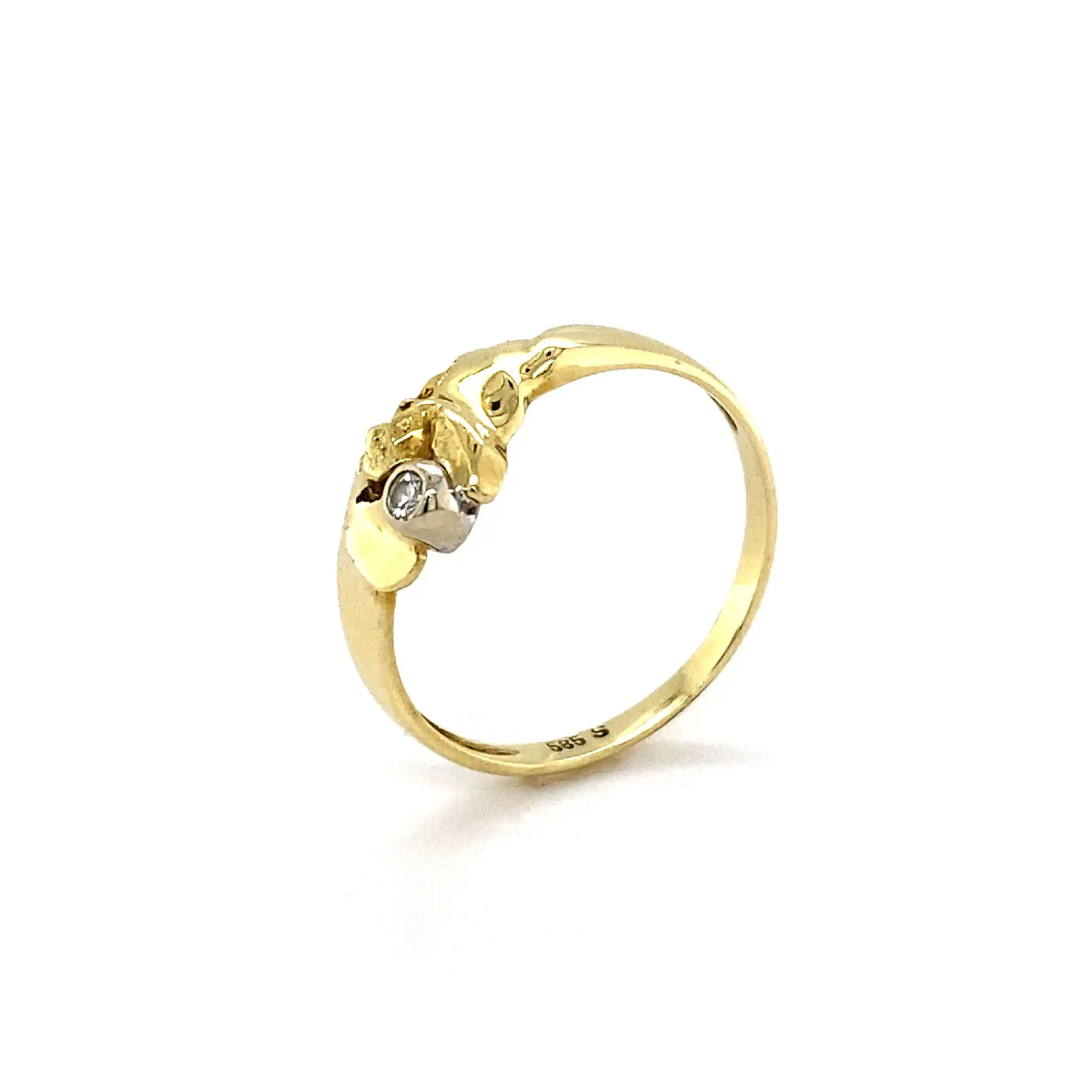 Ring Gelbgold mit Diamant