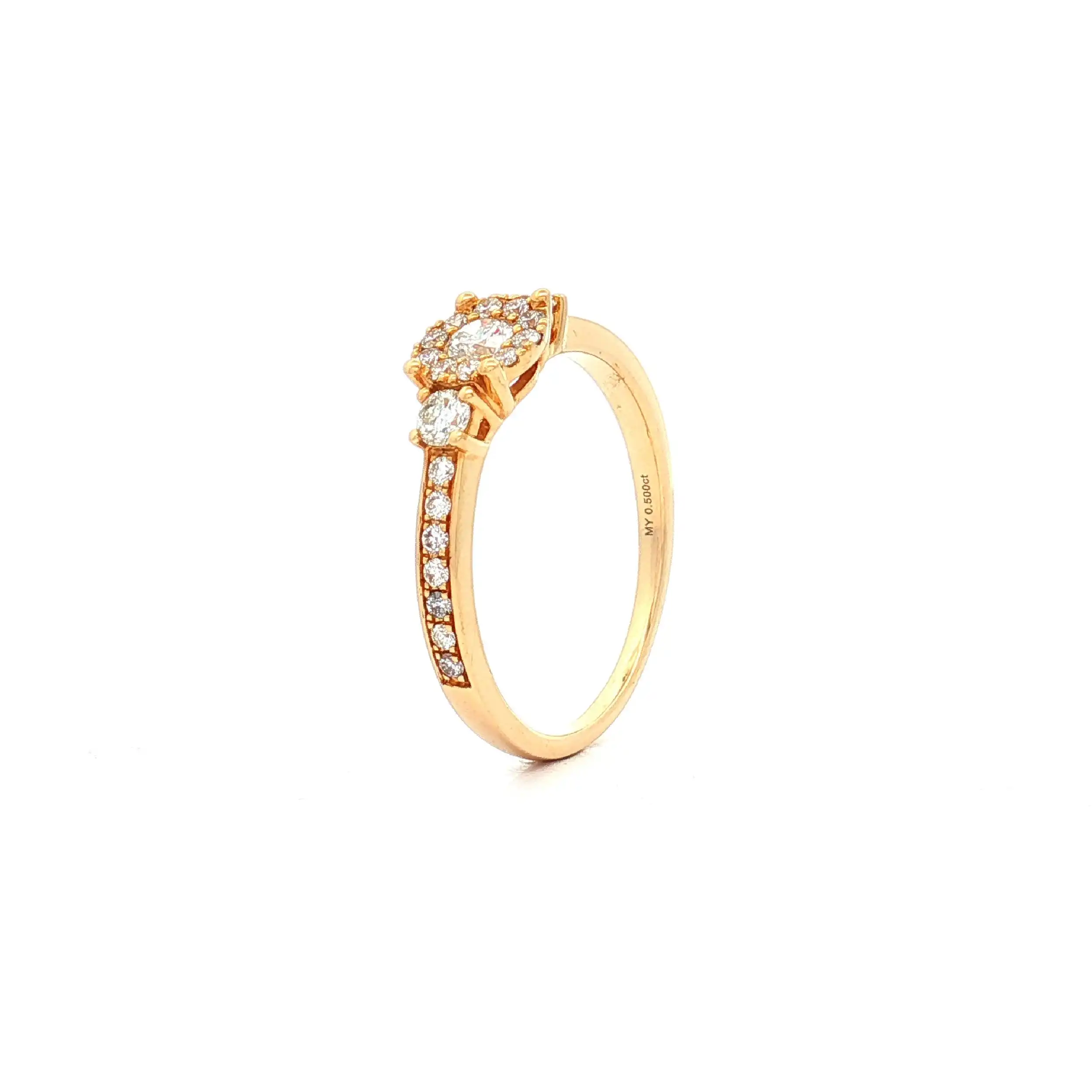 Ring Gelbgold Christ mit Brillanten, graviert mit 0,50ct Ring Gelbgold Christ mit Brillanten, graviert mit 0,50ct