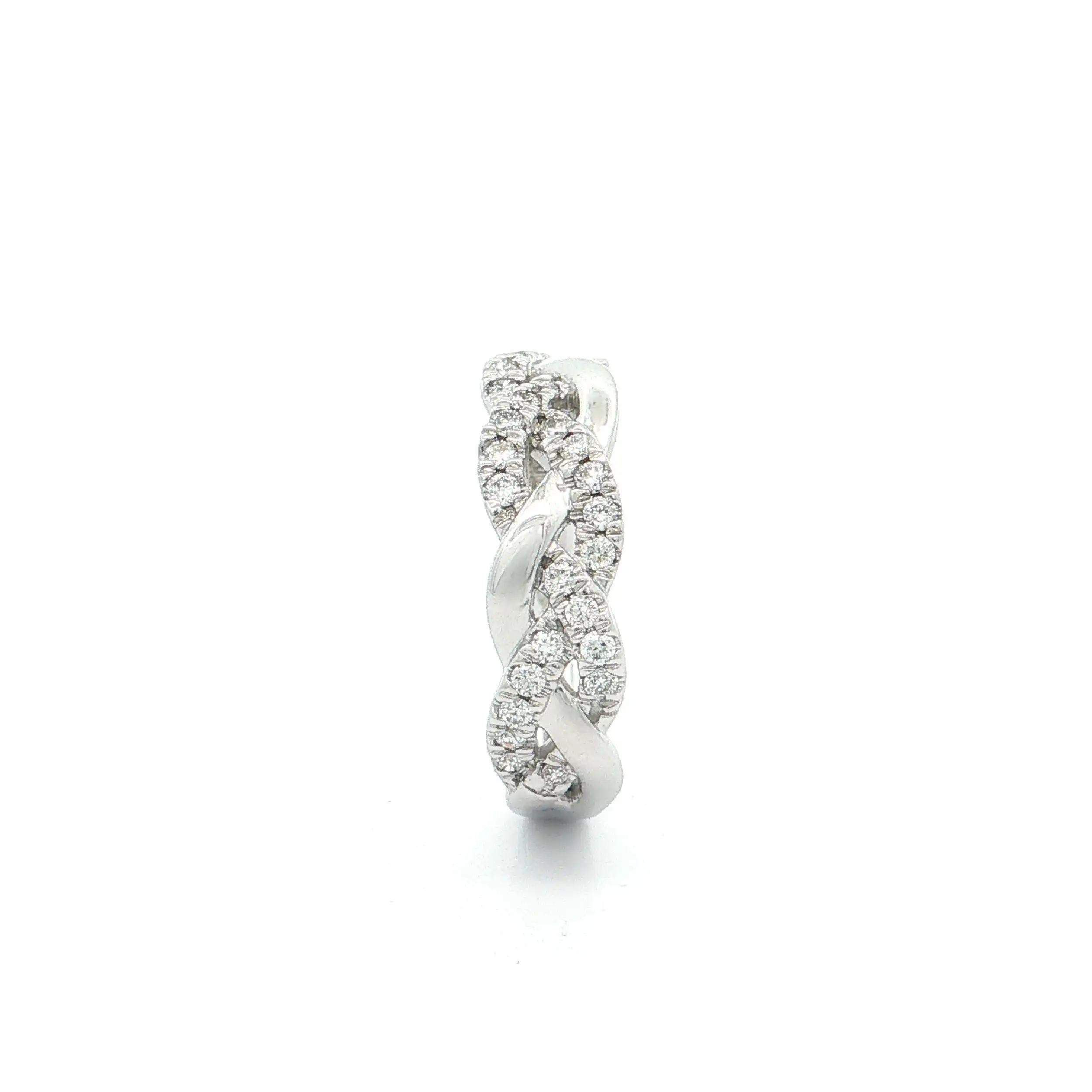 Ring Weißgold geflochten mit Brillanten Ring Weißgold geflochten mit Brillanten