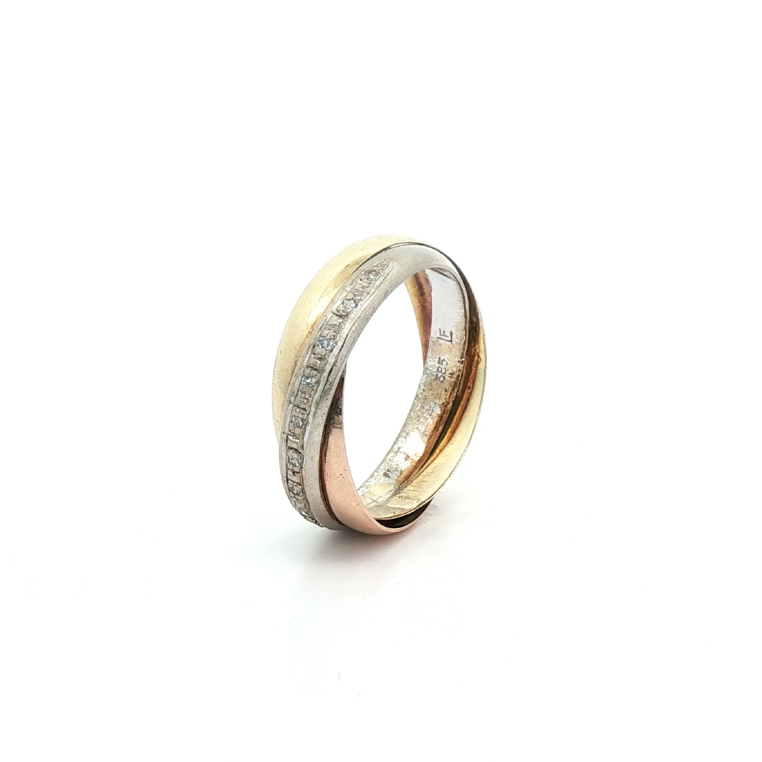 Ring Bicolor mit Diamanten