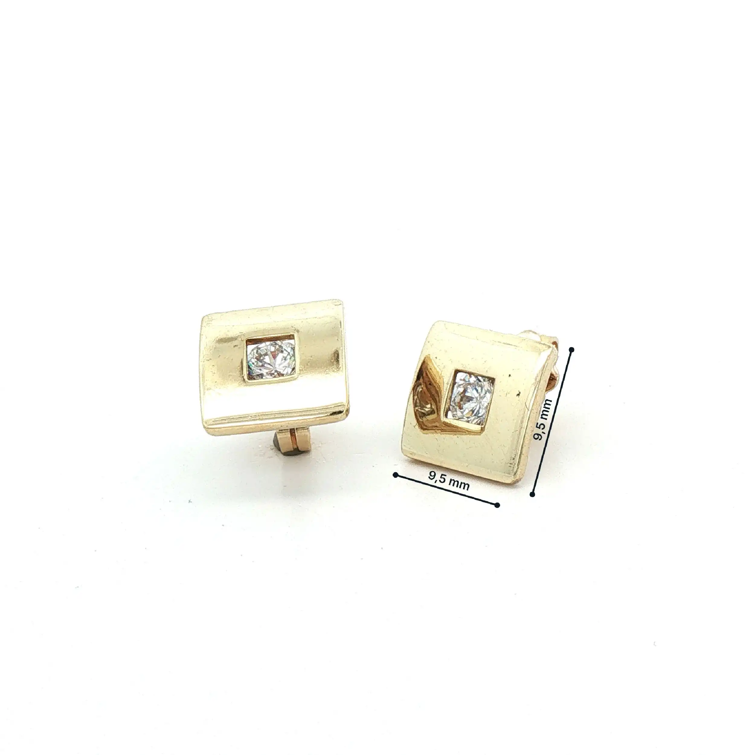 Ohrstecker Gelbgold mit Zirkonia