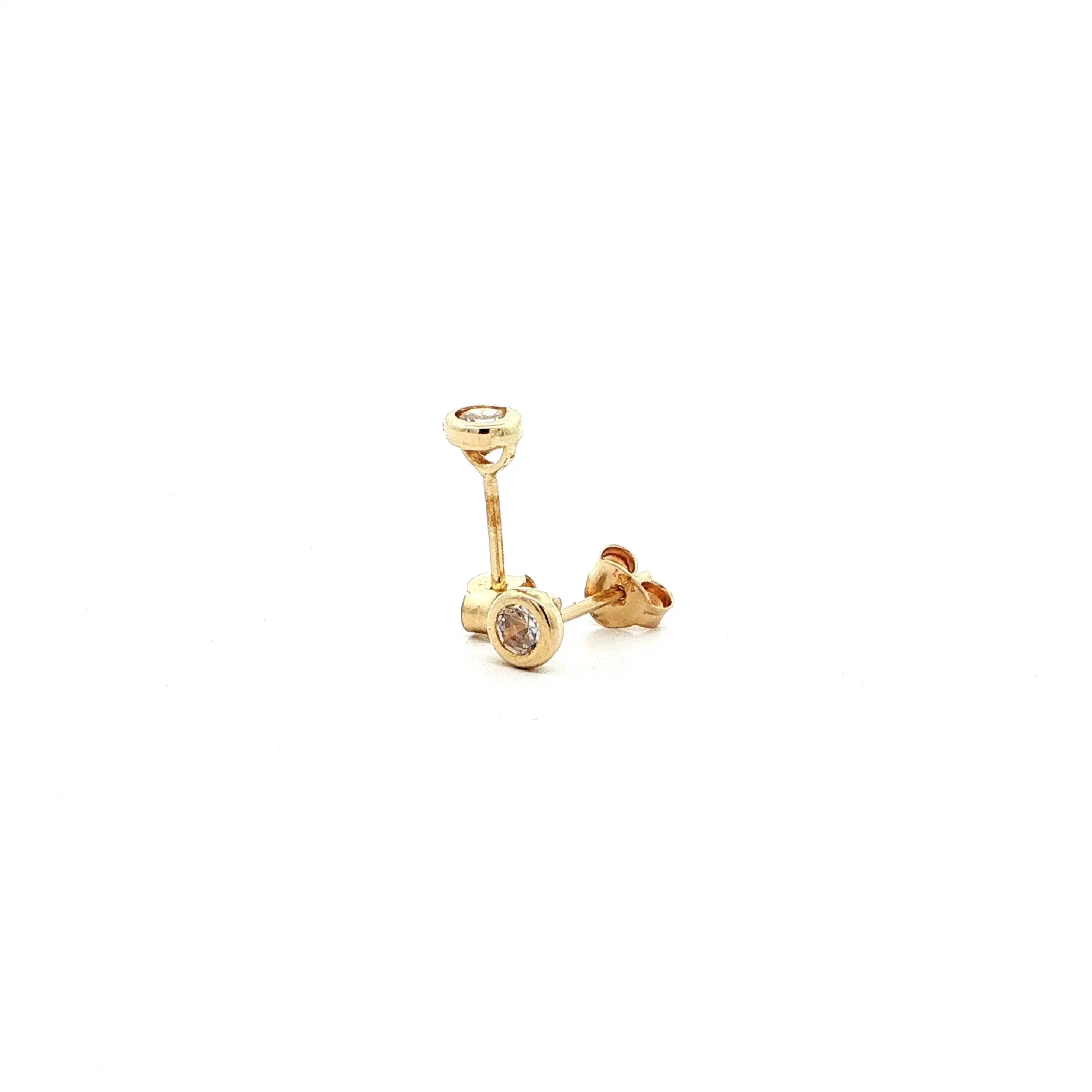 Ohrstecker Gelbgold mit Zirkonia