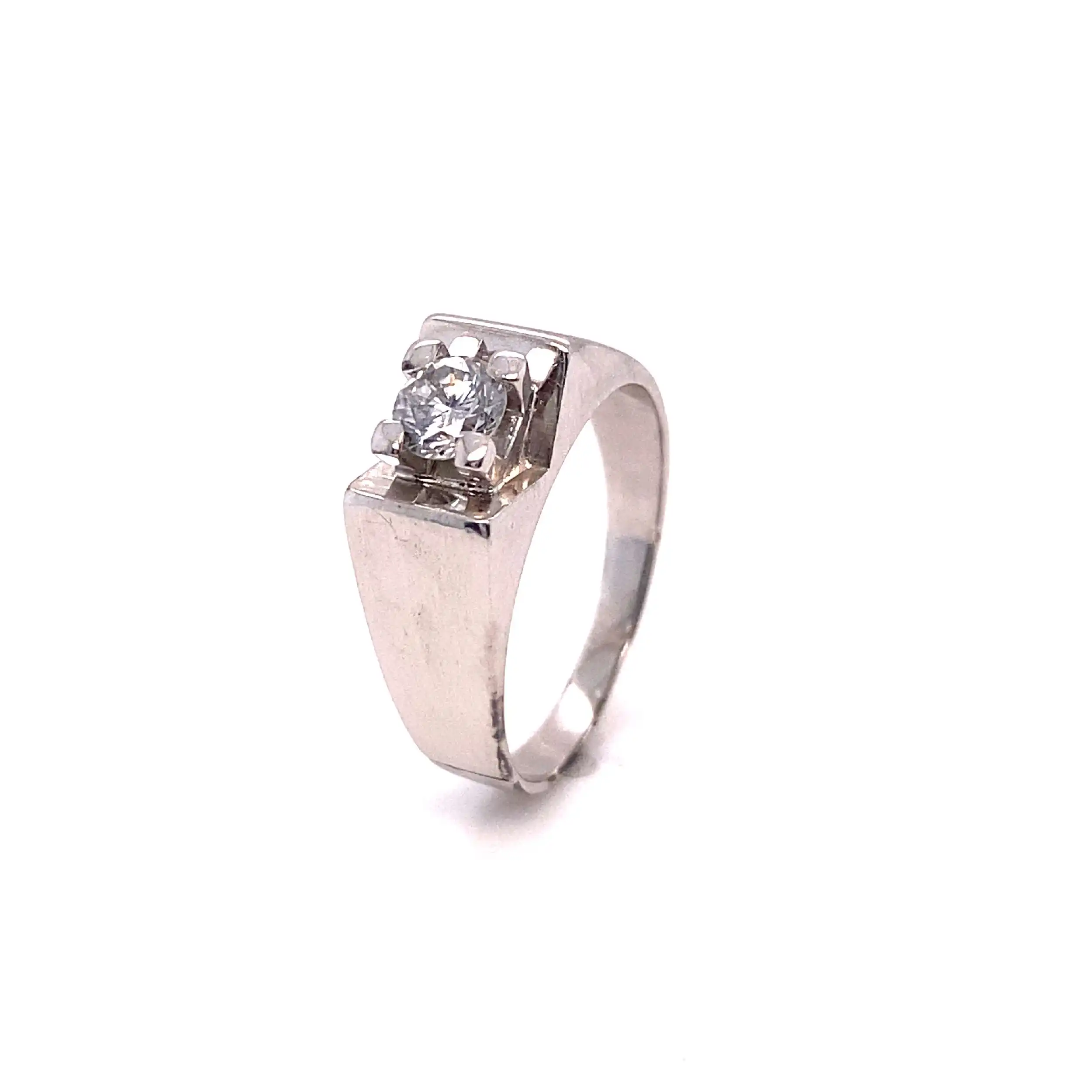 Ring Weißgold mit Solitär Brillant Ring Weißgold mit Solitär Brillant