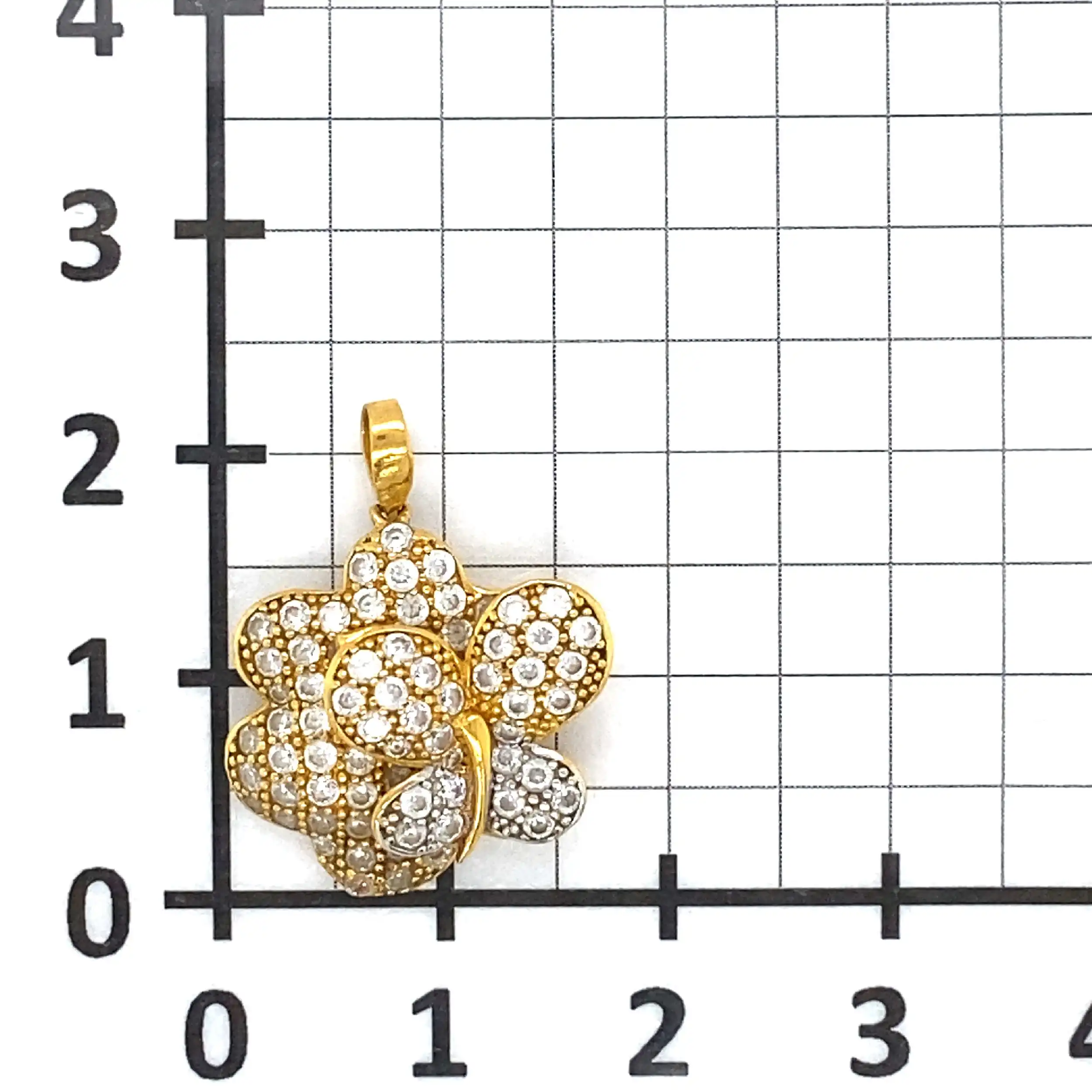 Anhänger Gelbgold Blume mit Zirkonia Anhänger Gelbgold Blume mit Zirkonia