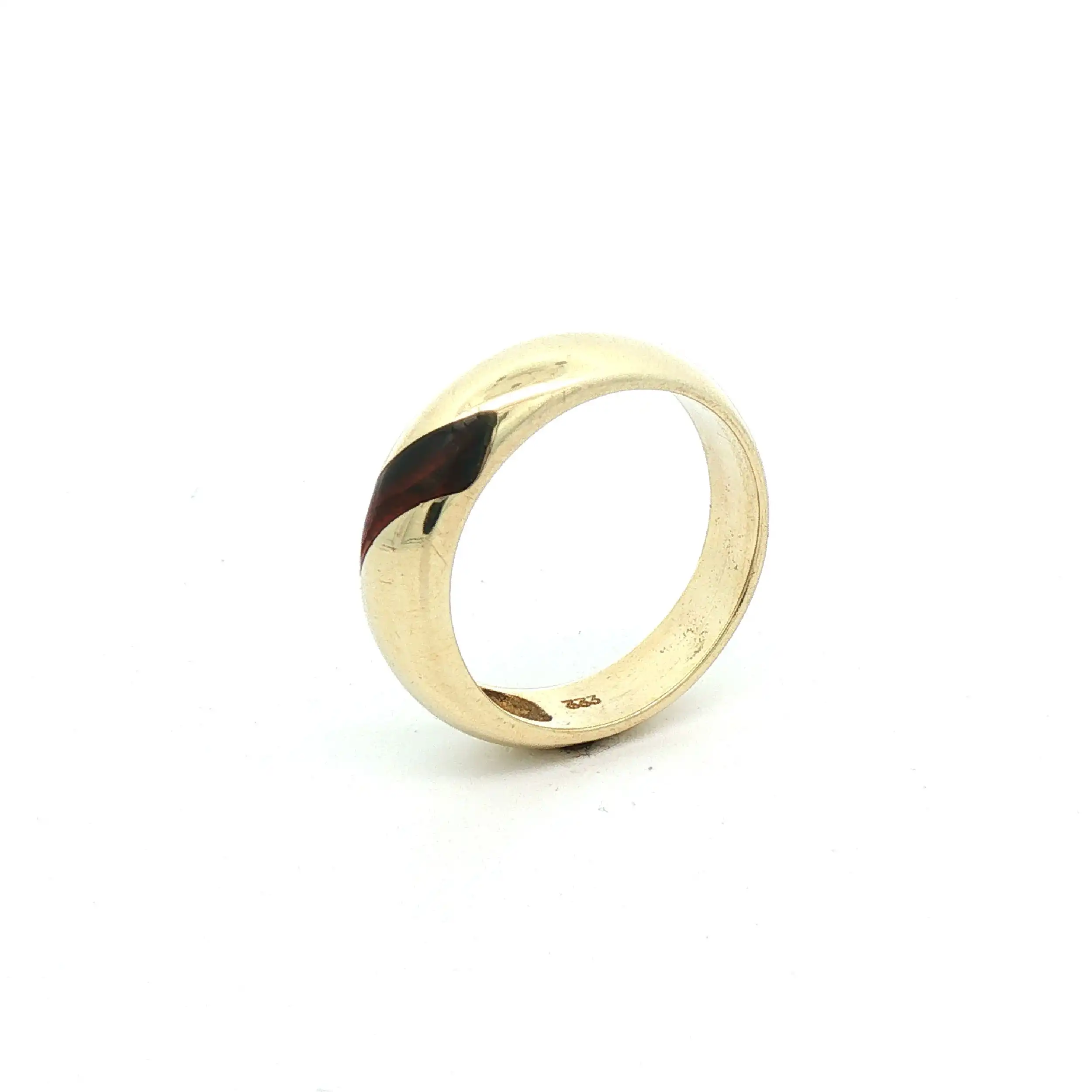 Ring Gelgold mit braunem Farbstein