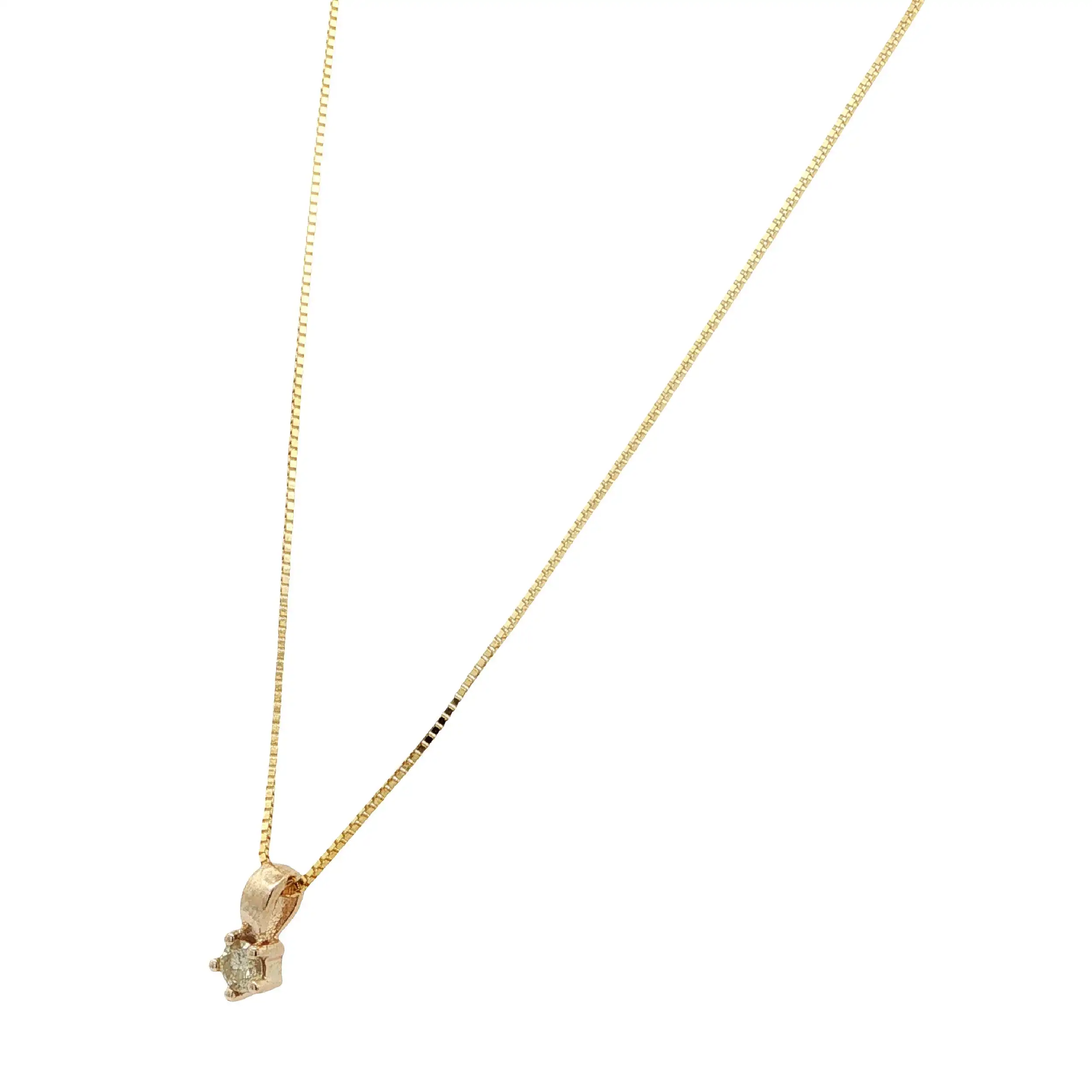Venezianerkette Gelbgold mit Anhänger & Brillant