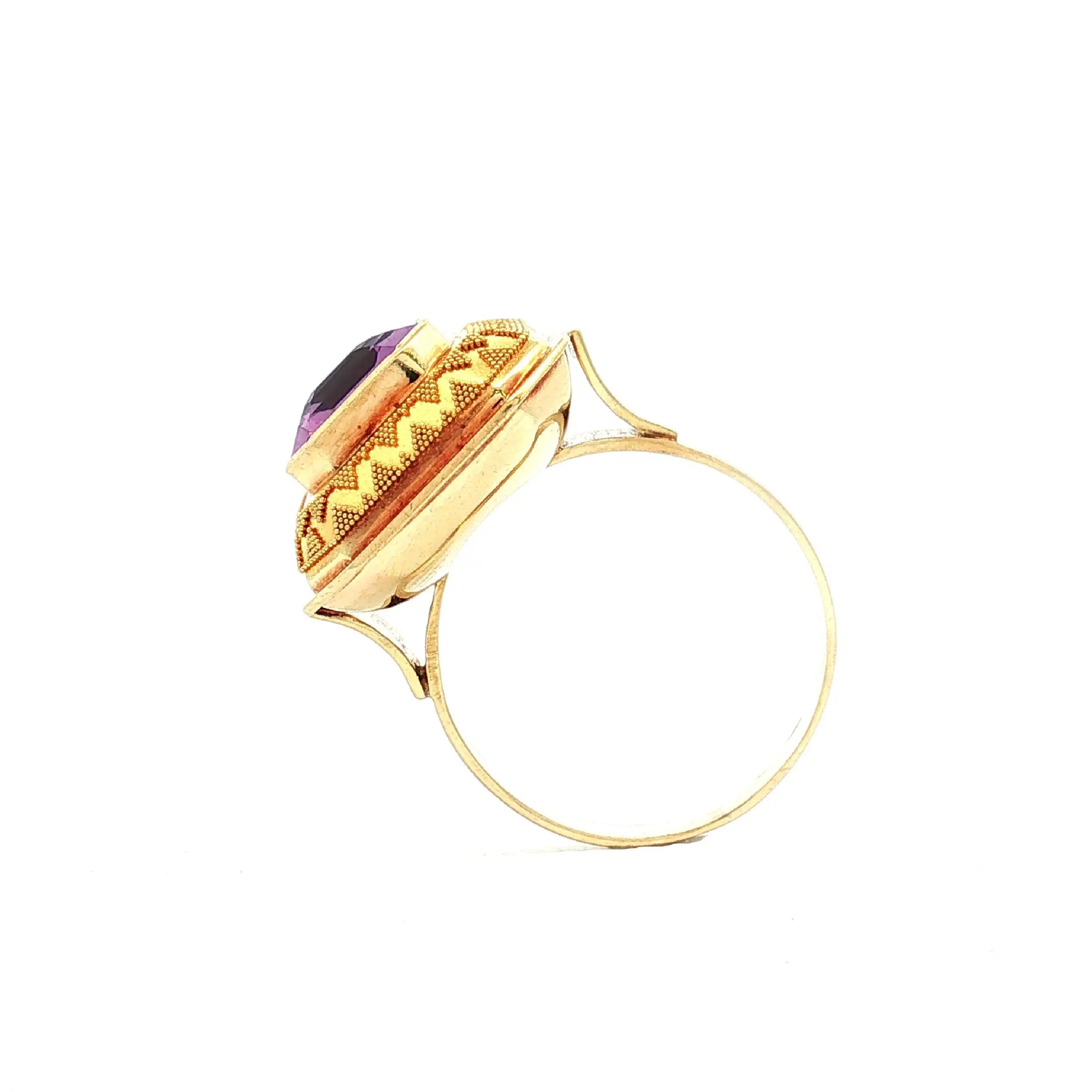 Ring Gelbgold mit Amethyst
