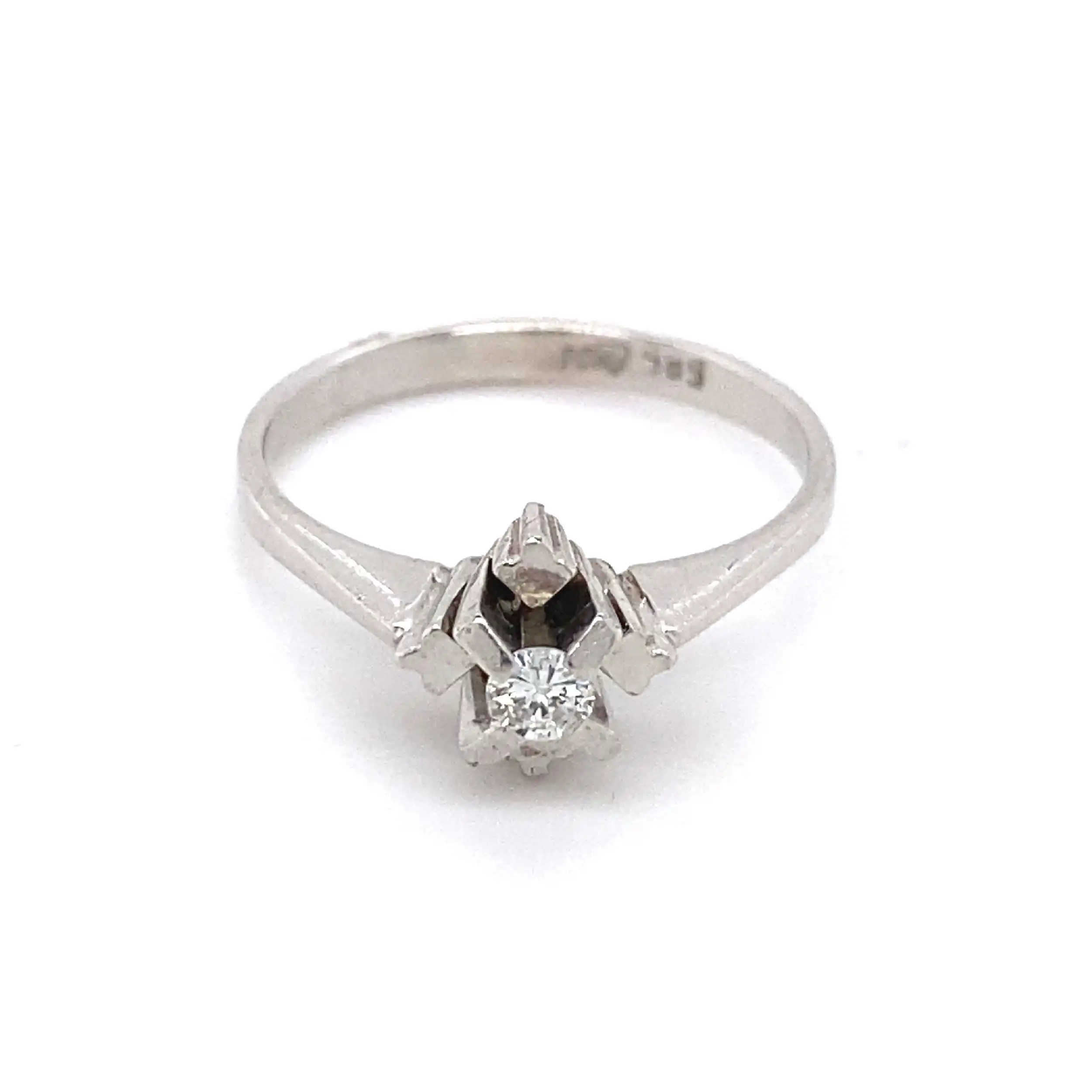 Ring Weißgold mit Brillant Ring Weißgold mit Brillant