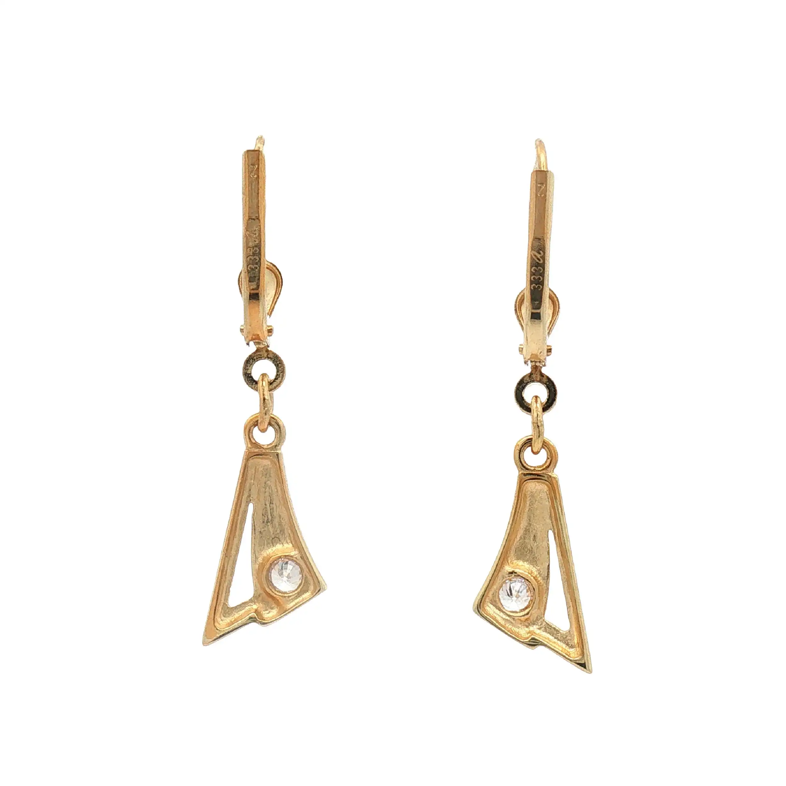 Ohrhänger Gelbgold mit Zirkonia Ohrhänger Gelbgold mit Zirkonia
