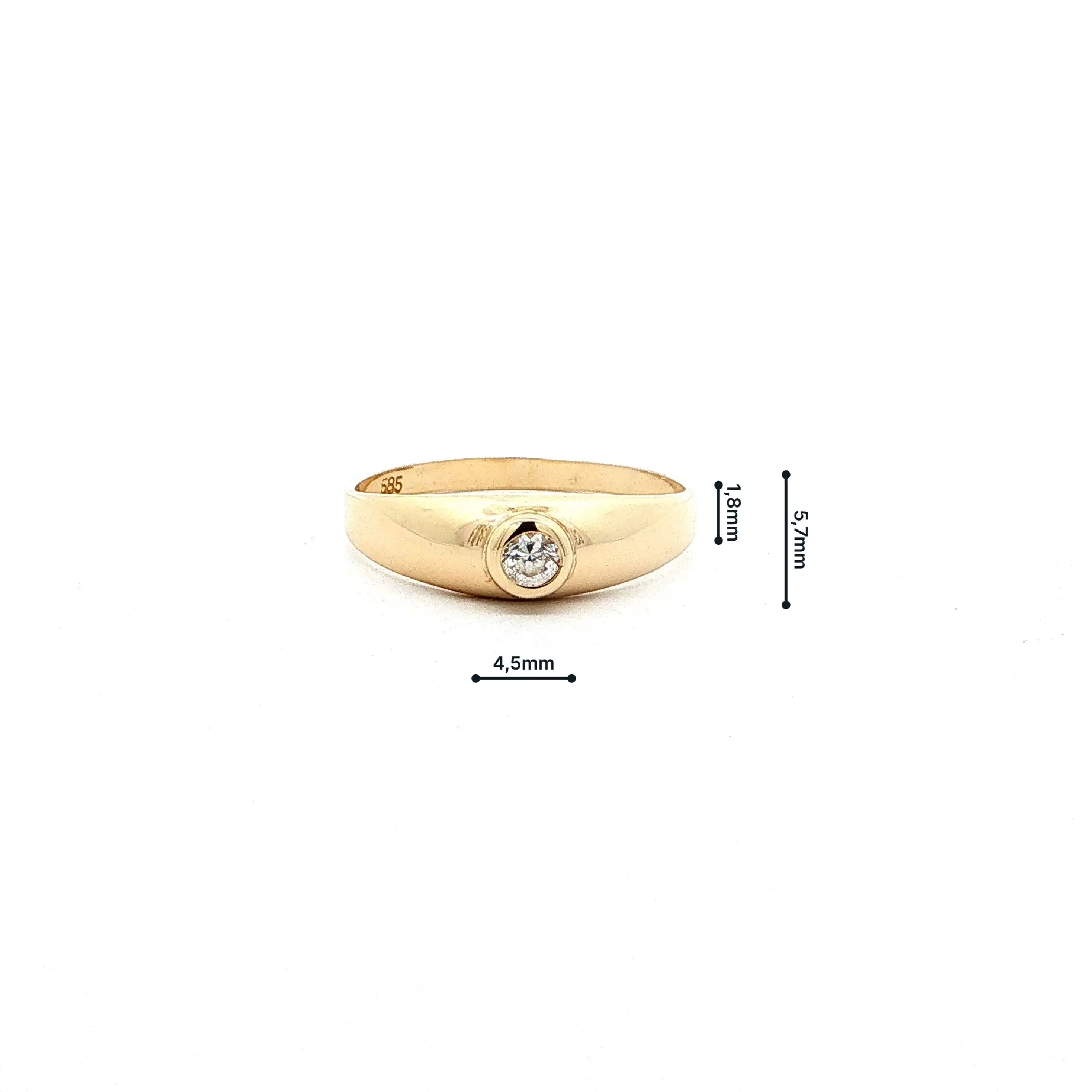 Ring Gelbgold mit Zirkonia