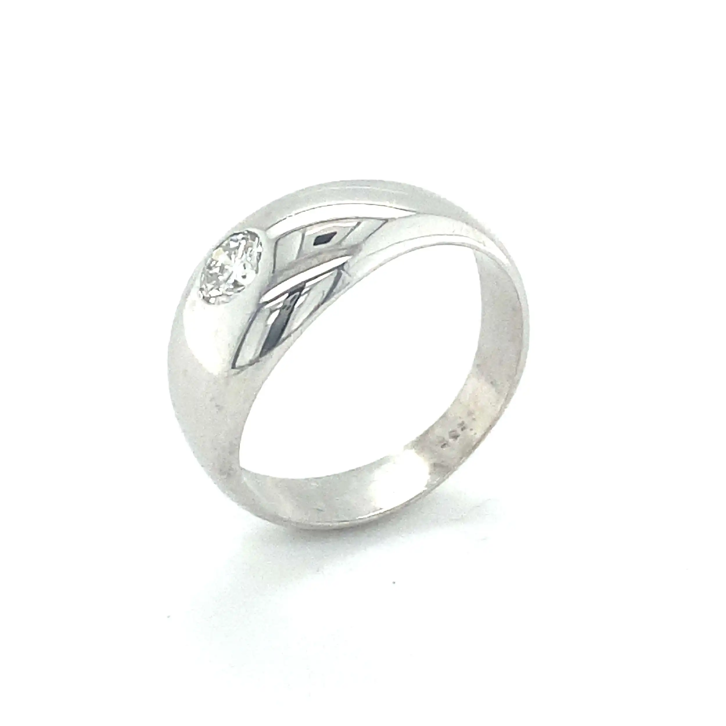 Ring Weißgold mit Brillant Ring Weißgold mit Brillant