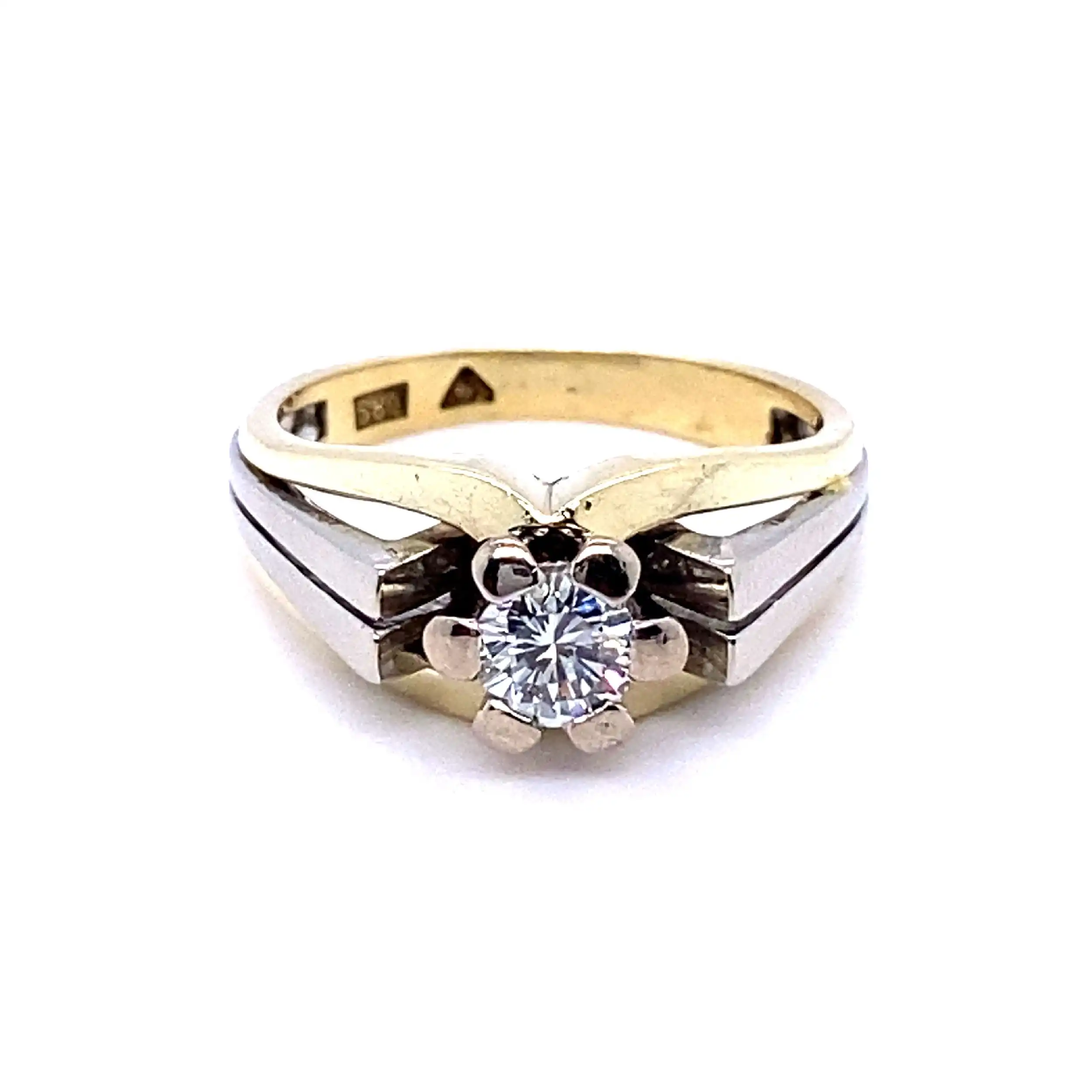 Ring bicolor mit Brillant Ring bicolor mit Brillant