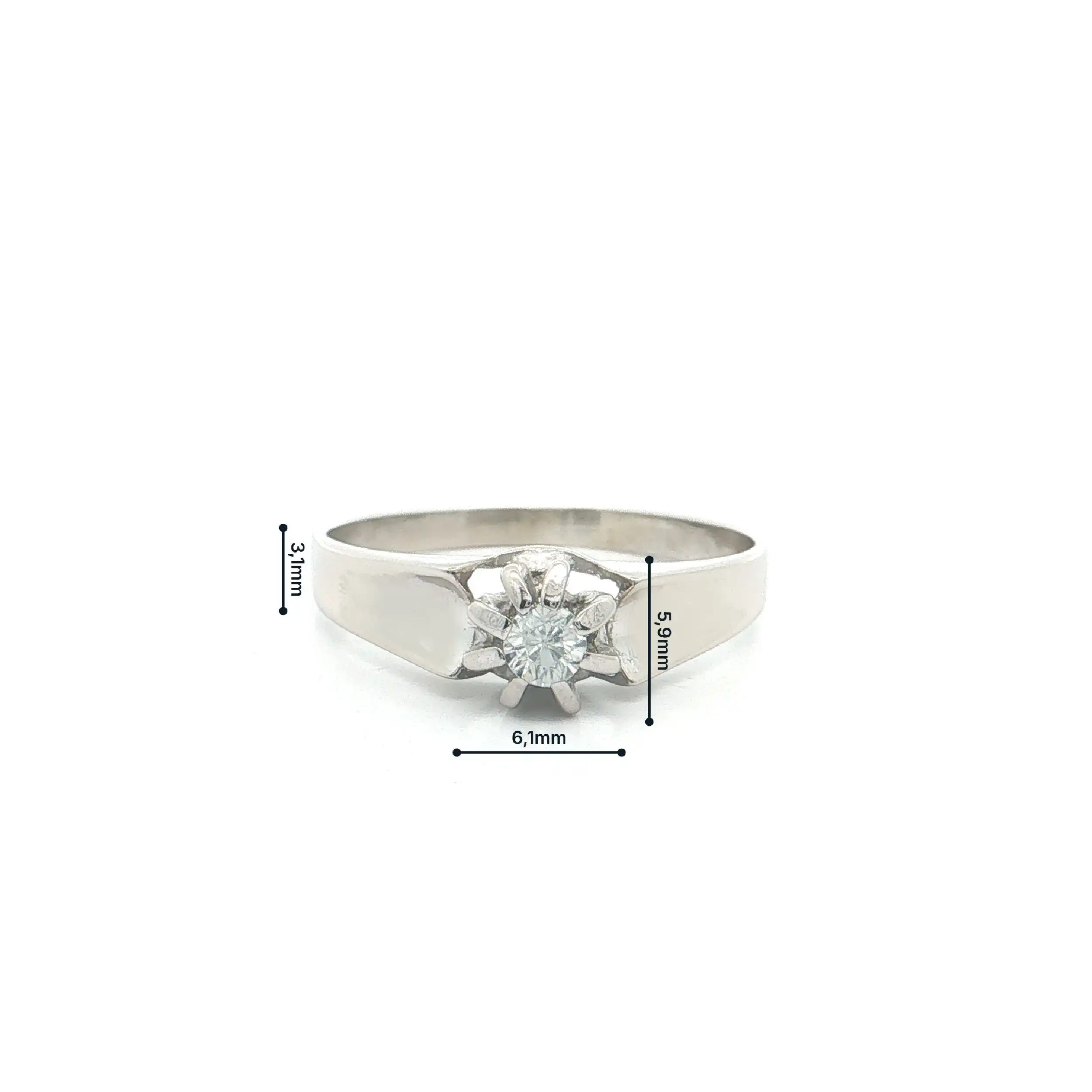 Ring Weißgold mit Zirkonia