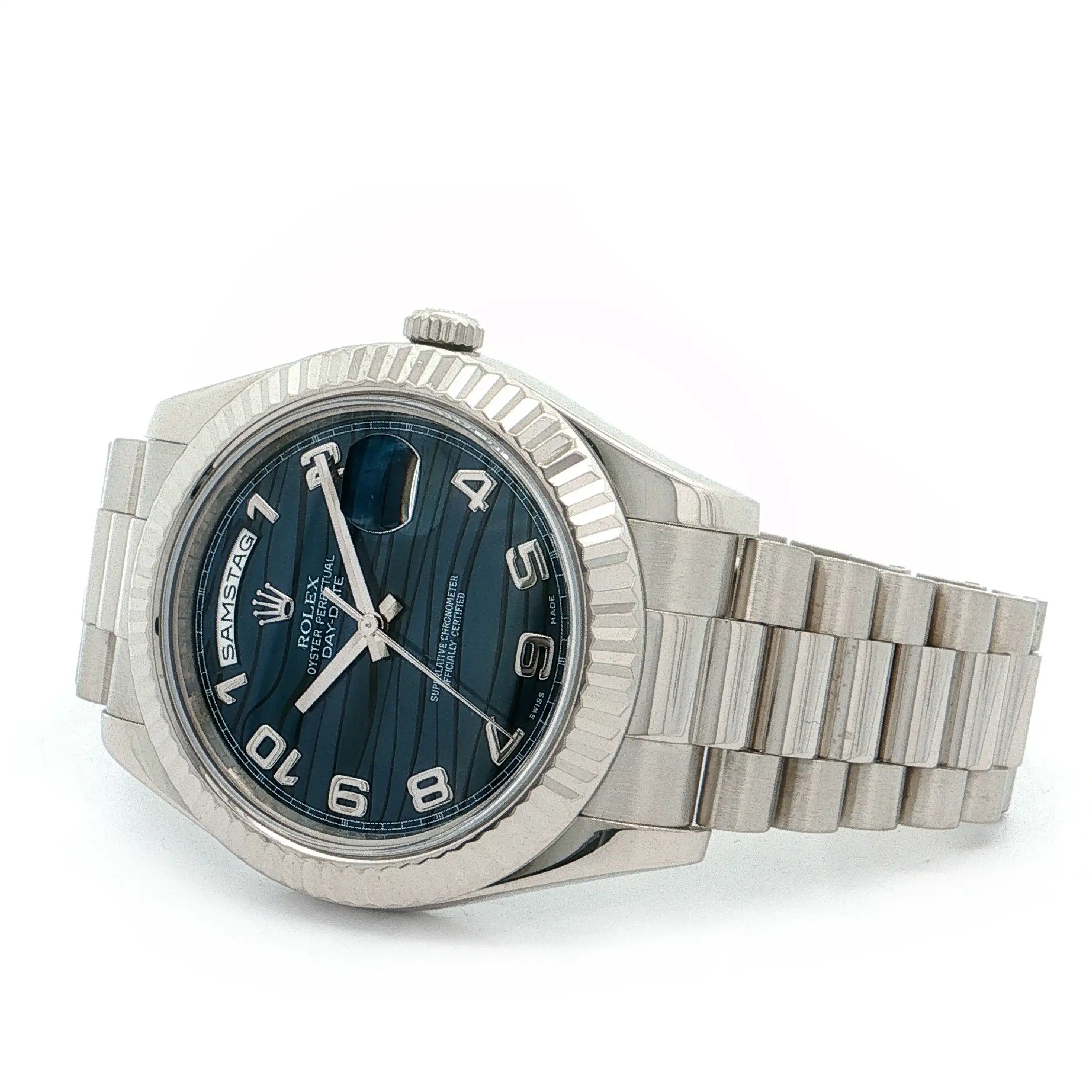 Herrenuhr Rolex DayDate II 41mm Weißgold Ref.218239 - Frisch Revisionsiert bei Rolex 08/26