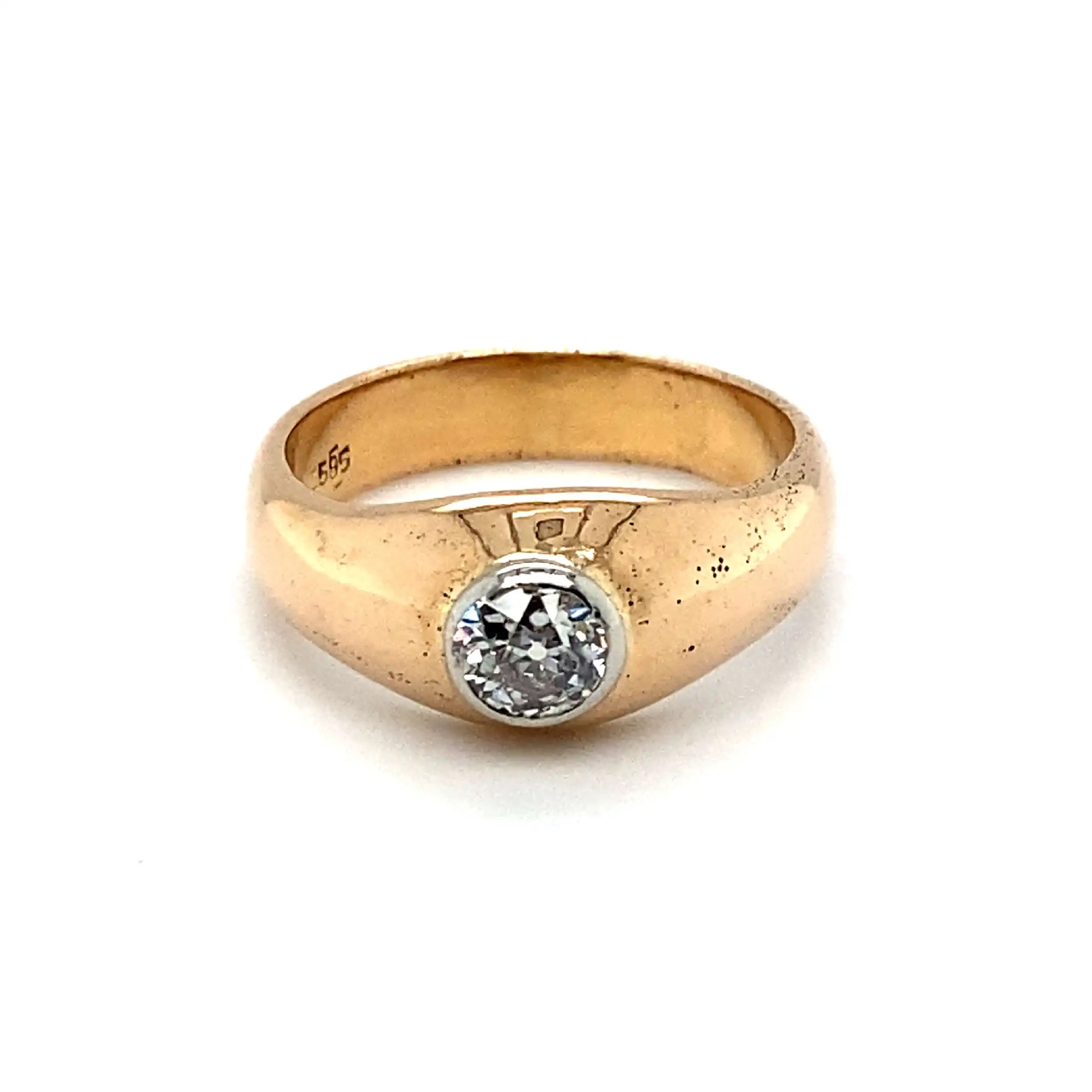 Ring Bicolor mit Altschliffdiamant Ring Bicolor mit Altschliffdiamant