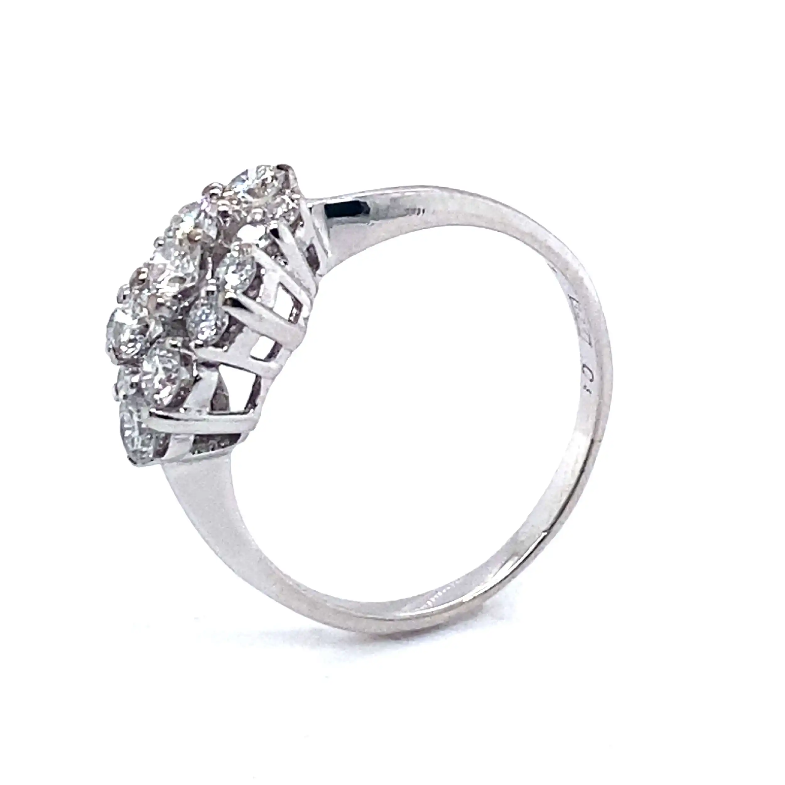 Ring Weißgold mit Brillanten, graviert mit 0,90ct Ring Weißgold mit Brillanten, graviert mit 0,90ct