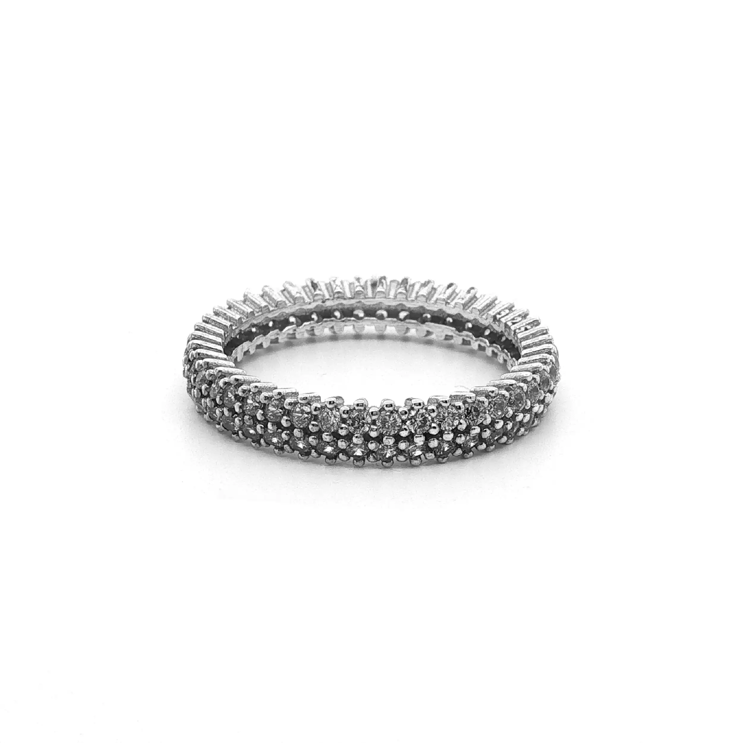 Ring Silber mit Zirkonia 2-reihig Ring Silber mit Zirkonia 2-reihig