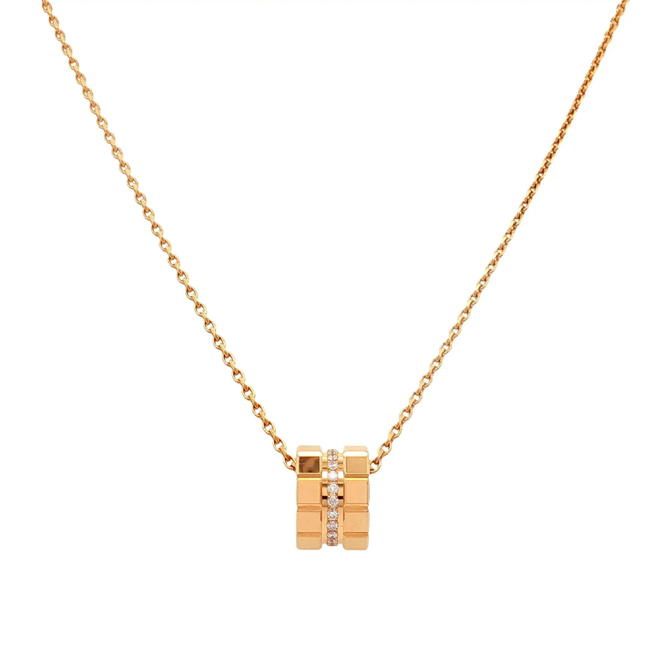 Kette mit Anhänger Chopard Ice Cube Gelbgold mit Brillanten Kette mit Anhänger Chopard Ice Cube Gelbgold mit Brillanten