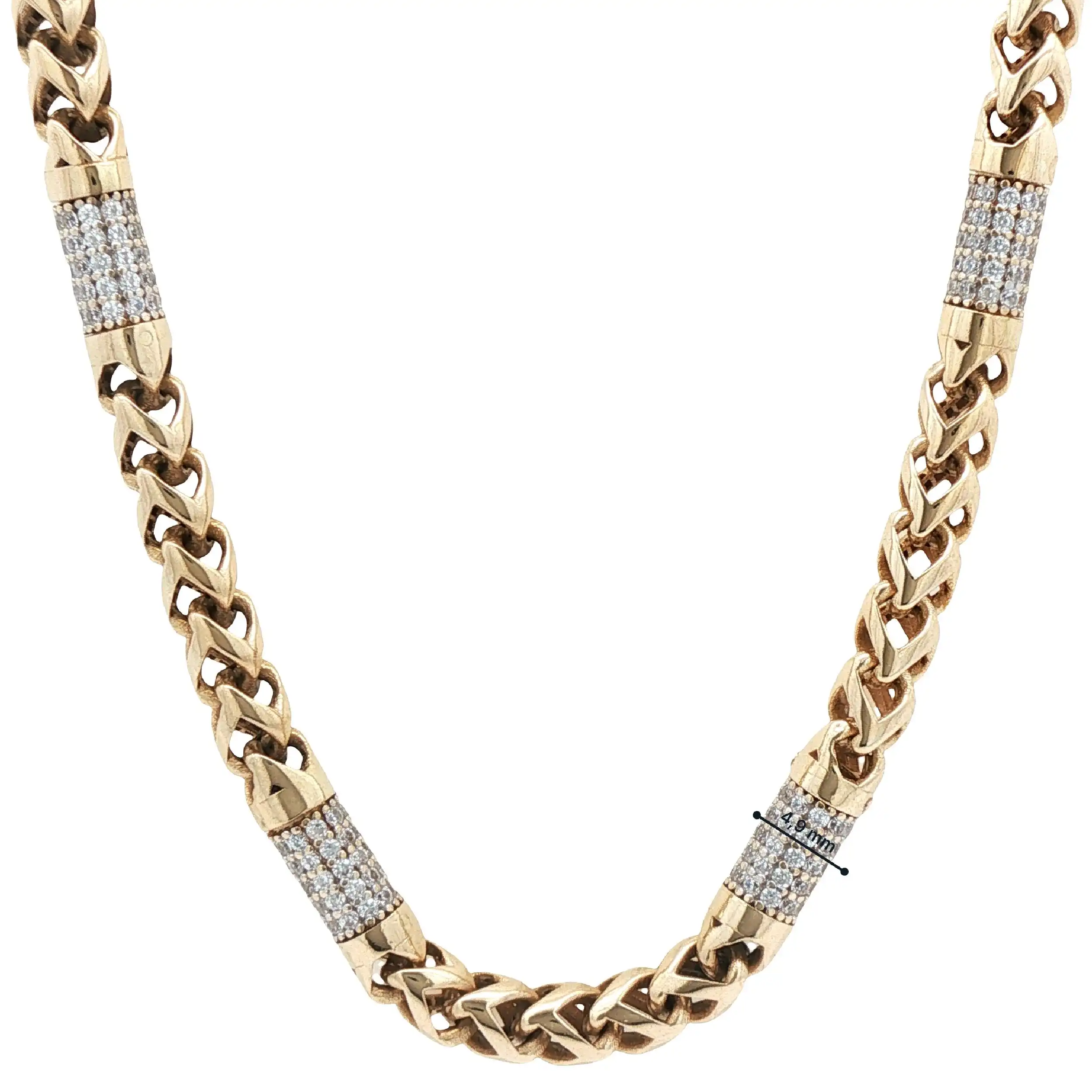 Kette Bicolor mit Zirkonia Kette Bicolor mit Zirkonia