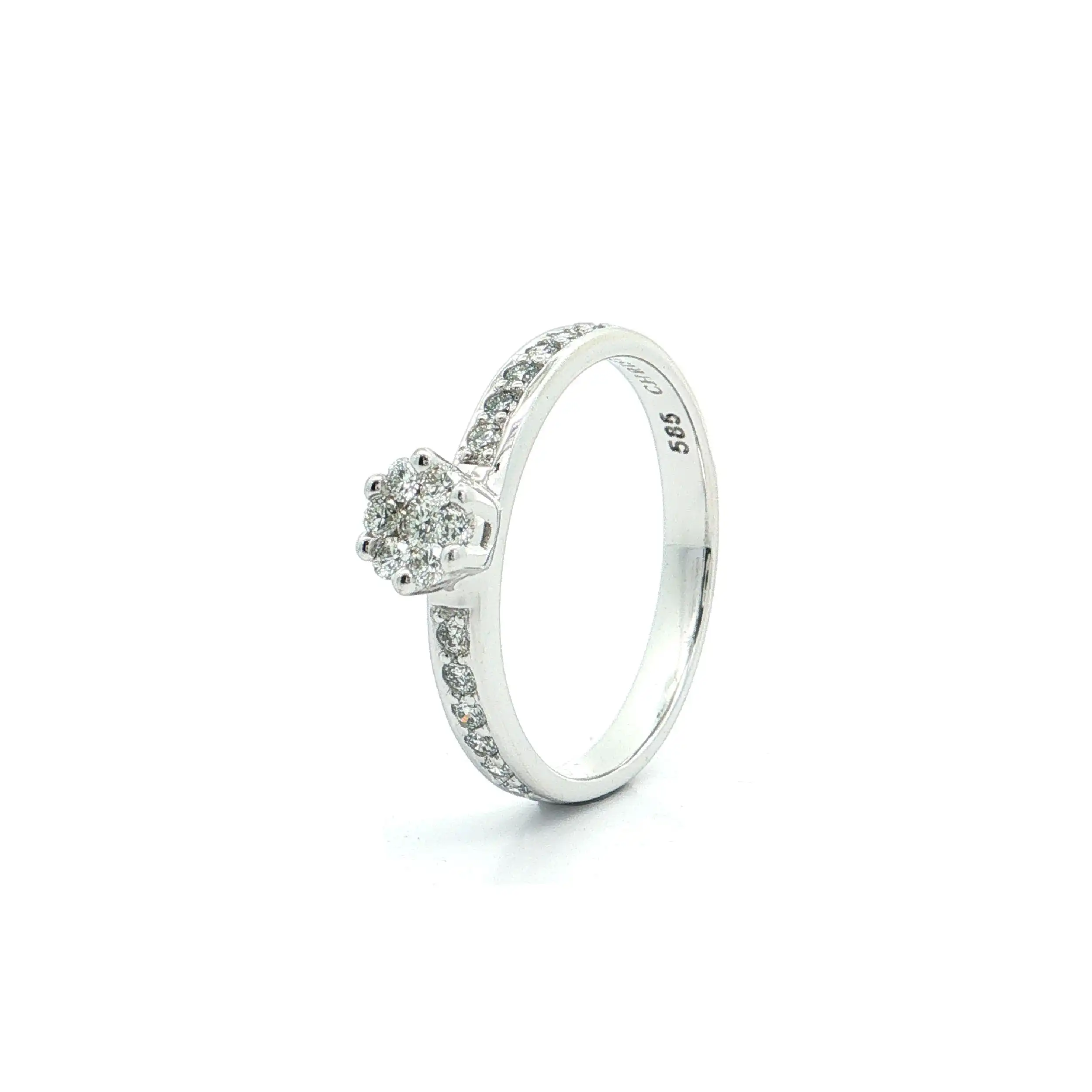Ring Weißgold mit Brillanten "Christ"