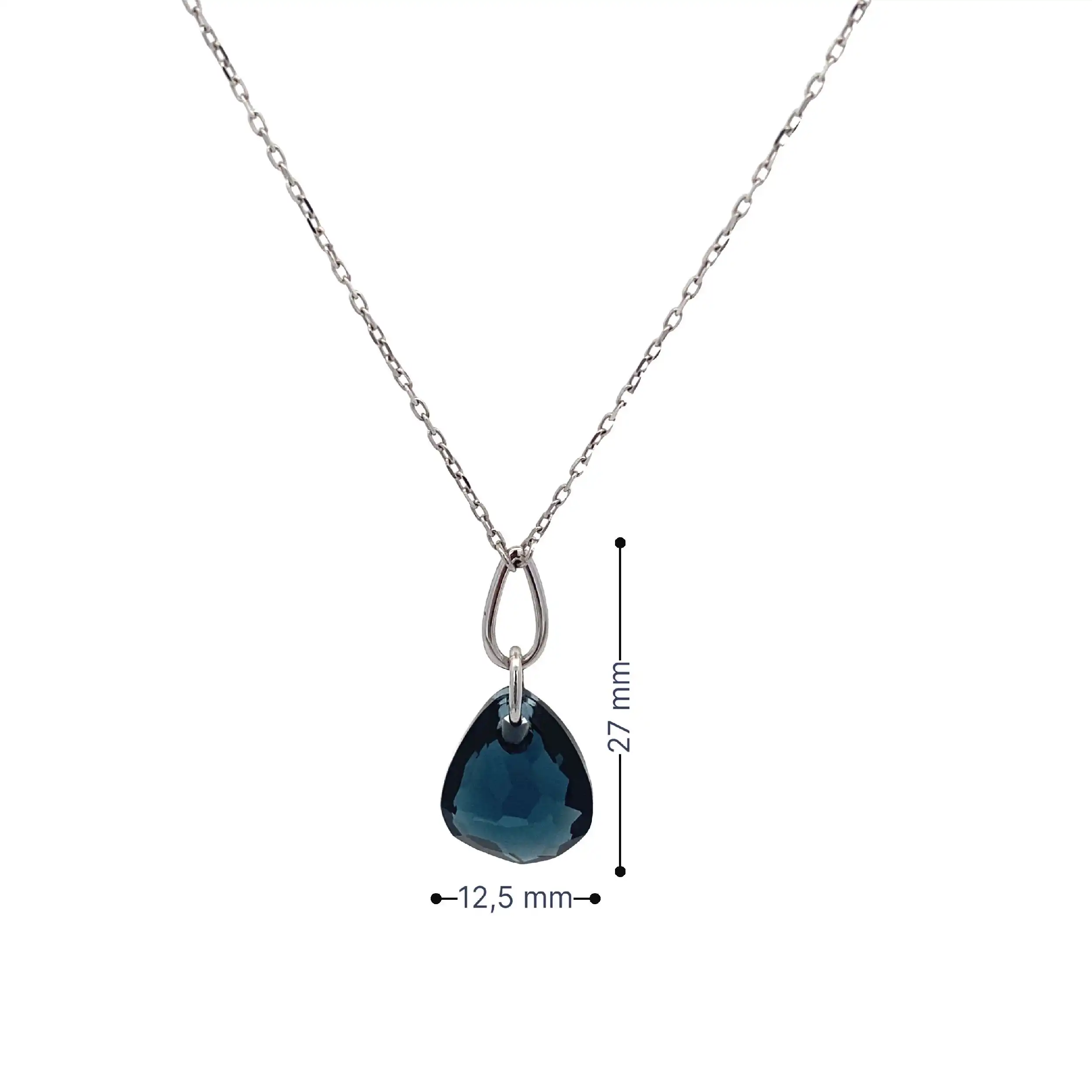 Kette mit blauem Farbstein Swarovski