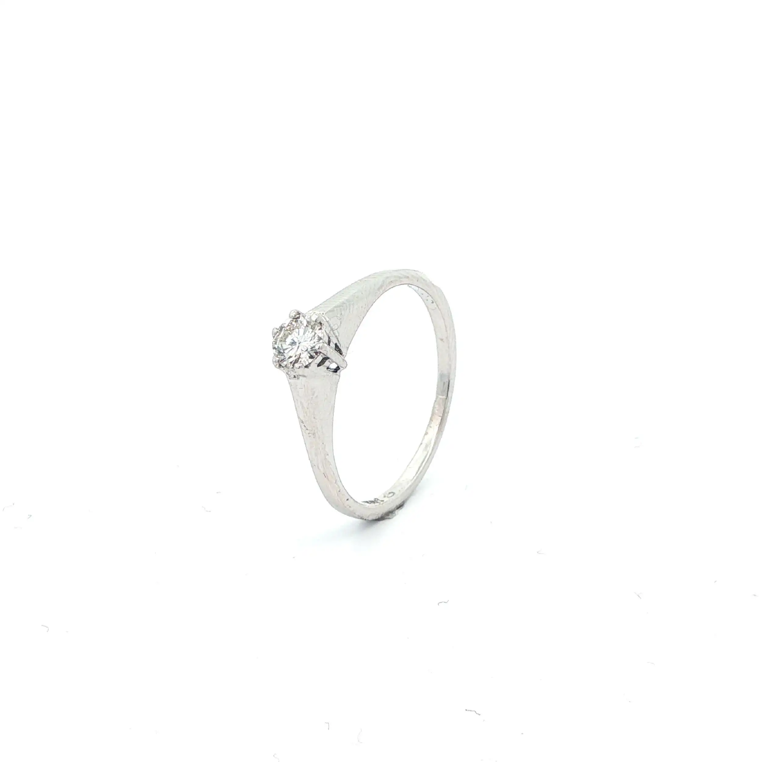 Ring Weißgold mit Brillant Solitär