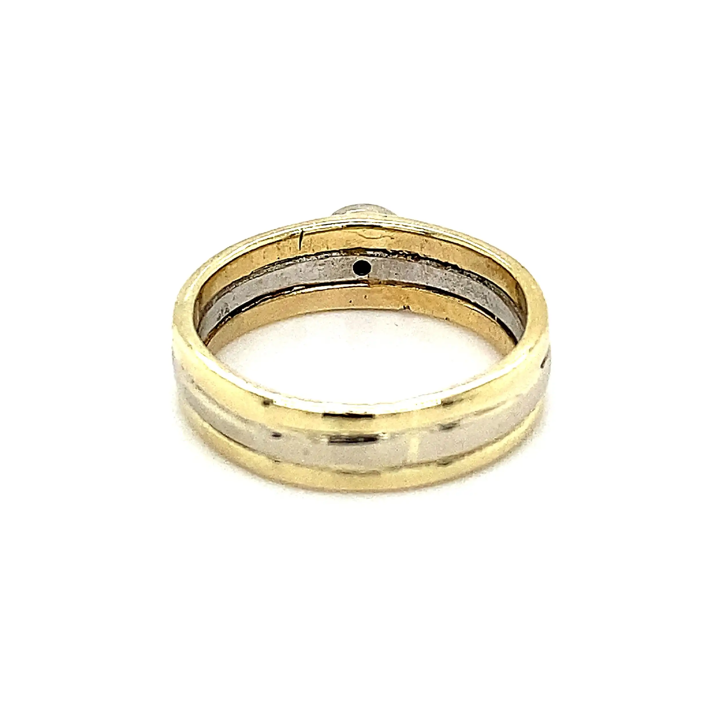 Ring Bicolor mit Brillant Ring Bicolor mit Brillant