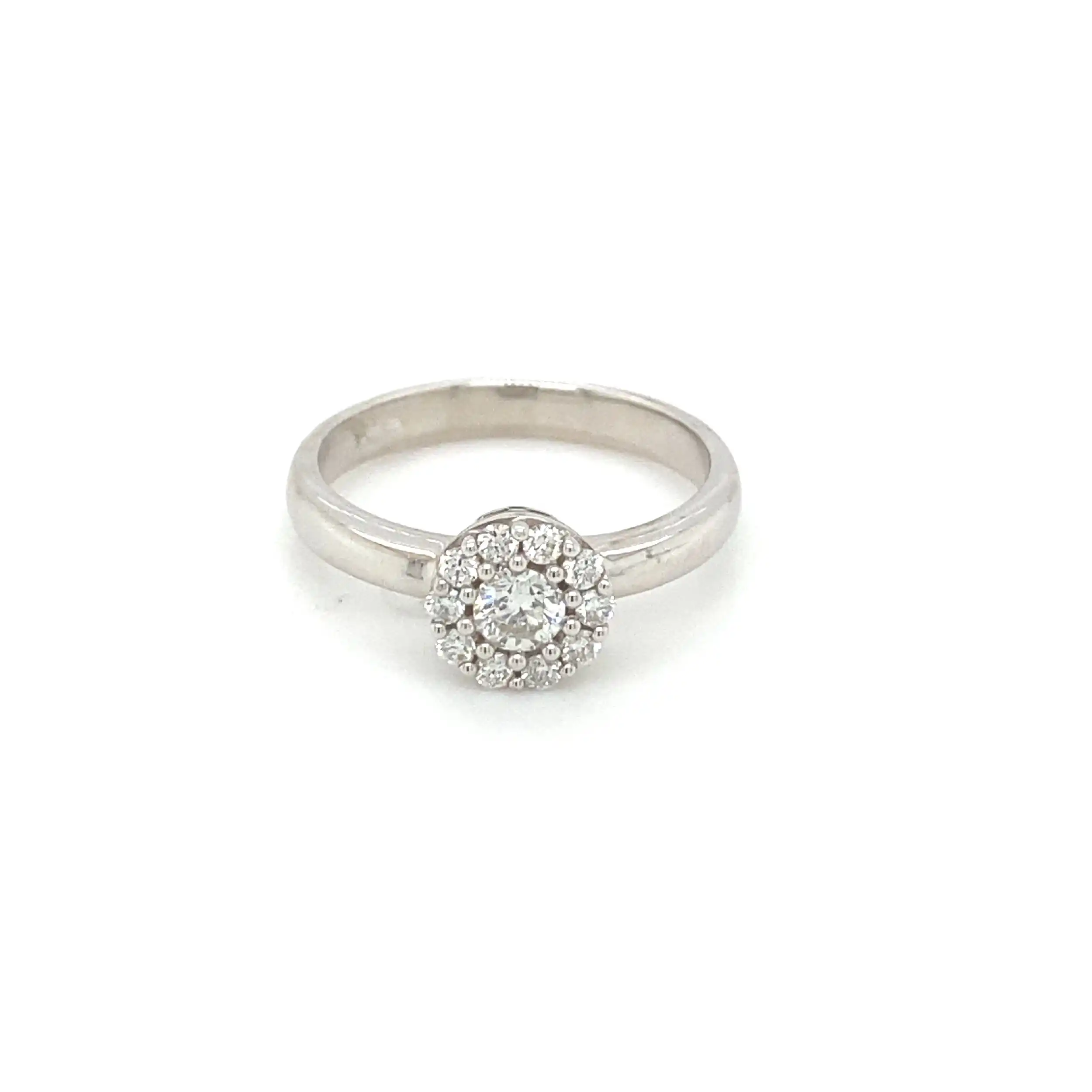 Ring Weißgold von "Christ" mit Brillanten, graviert mit 0,30ct W/Si Ring Weißgold von "Christ" mit Brillanten, graviert mit 0,30ct W/Si