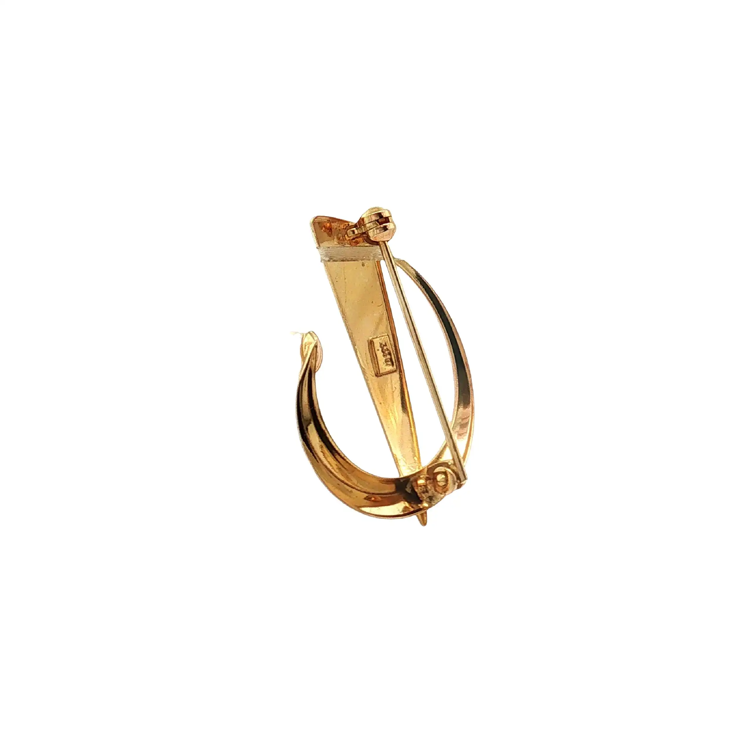 Brosche Gelbgold mit Perle