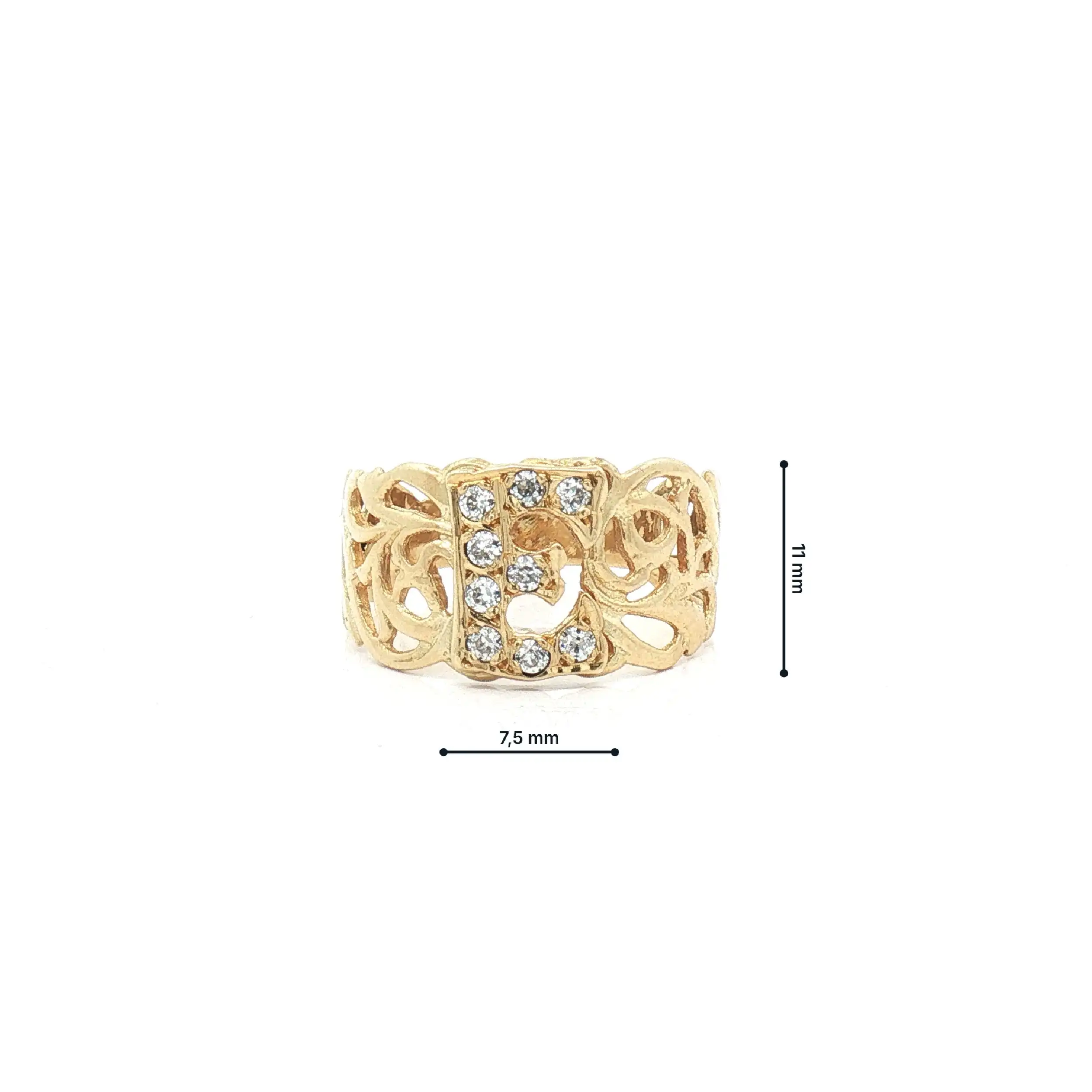 Ring Gelbgold mit Zirkonia 'E'
