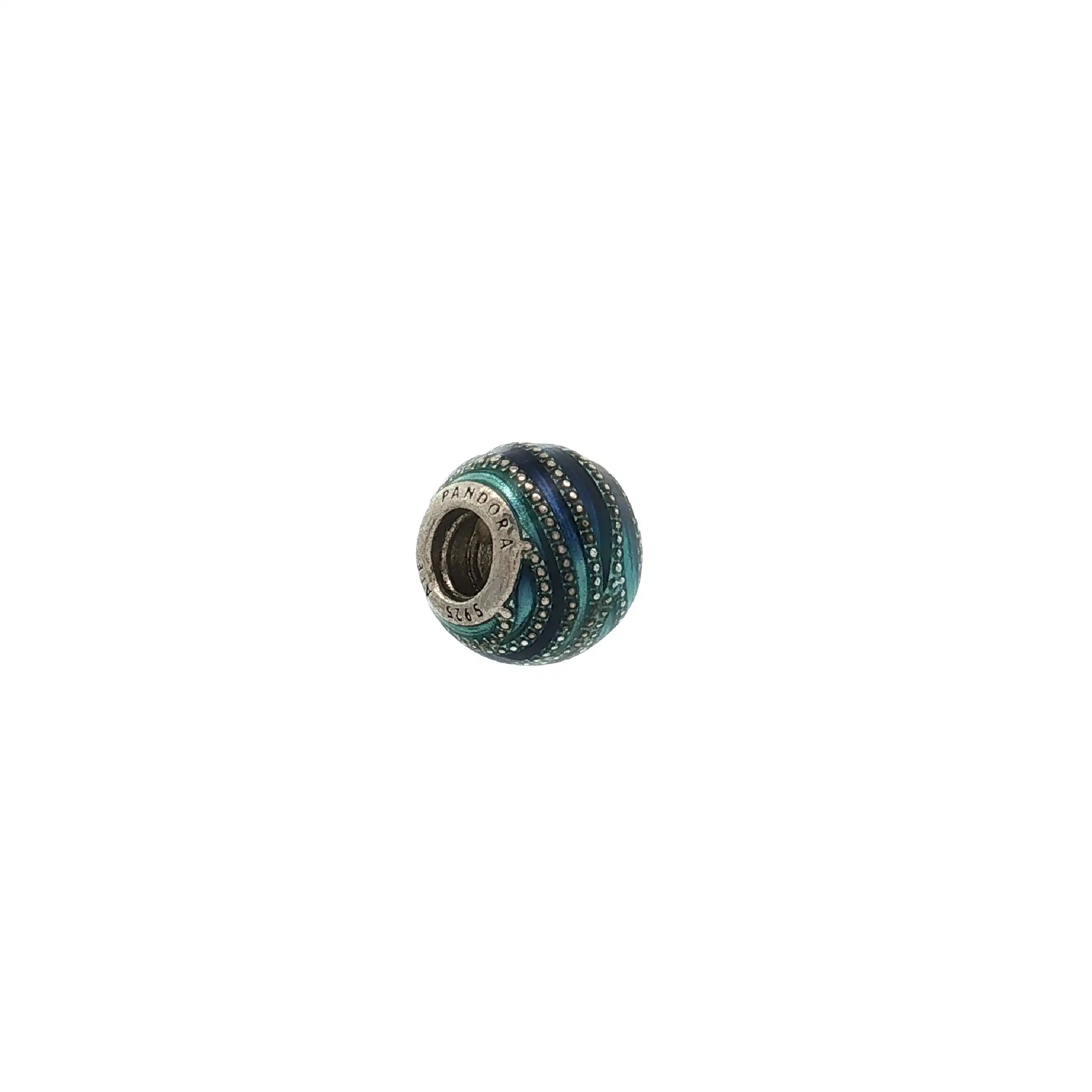Charm Silber Pandora Blaue Welle Charm Silber Pandora Blaue Welle