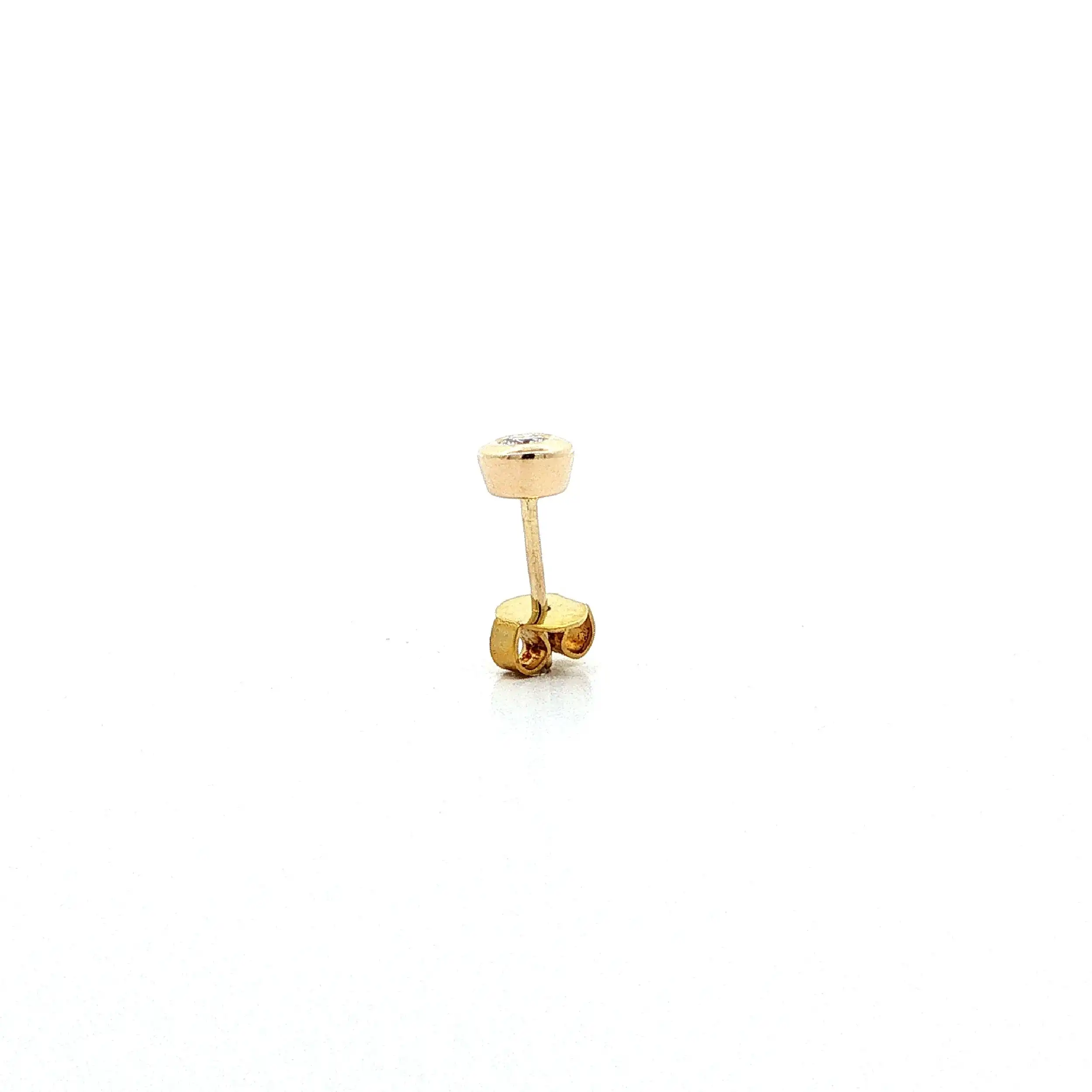 Einzelner Ohrstecker Gelbgold mit Brillant Einzelner Ohrstecker Gelbgold mit Brillant