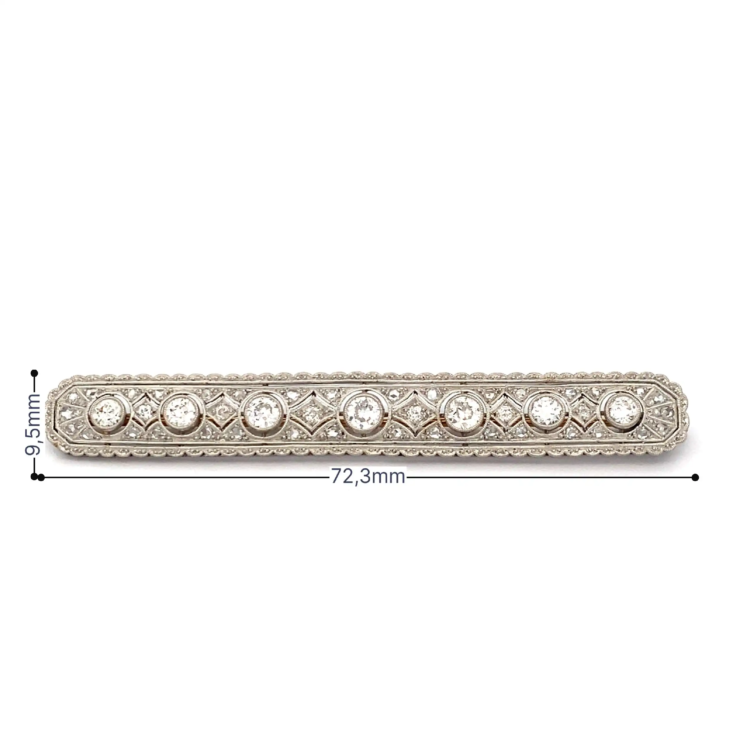 Brosche Art Deko mit Brillanten und Diamant Splitter Brosche Art Deko mit Brillanten und Diamant Splitter