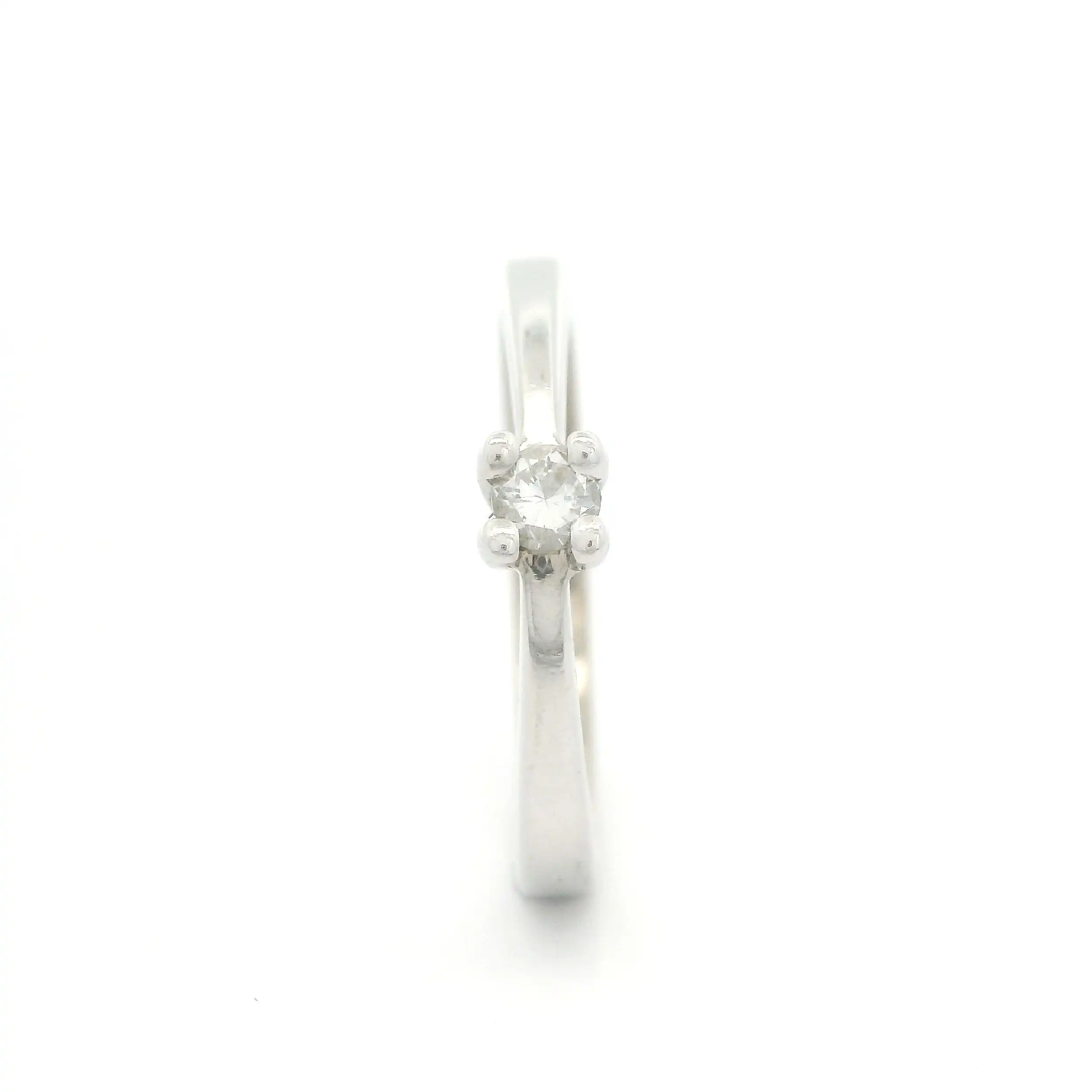 Ring Weißgold mit Brillant Ring Weißgold mit Brillant