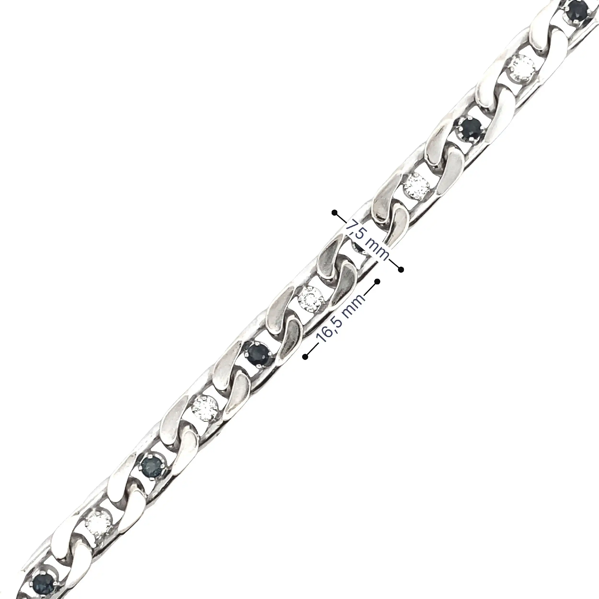 Armband Weißgold mit Saphiren und Brillanten Armband Weißgold mit Saphiren und Brillanten