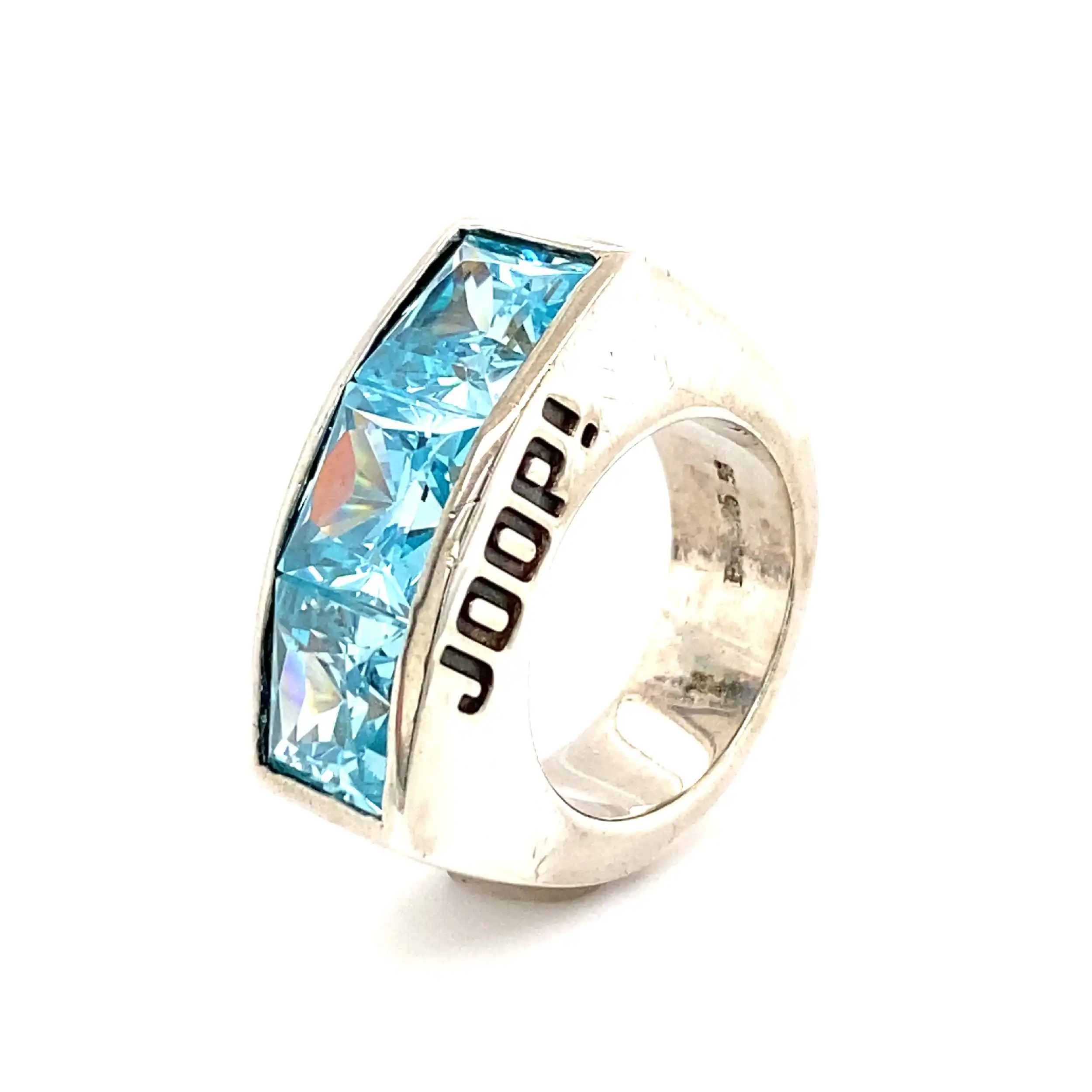 Silberring Joop mit blauen Farbsteinen