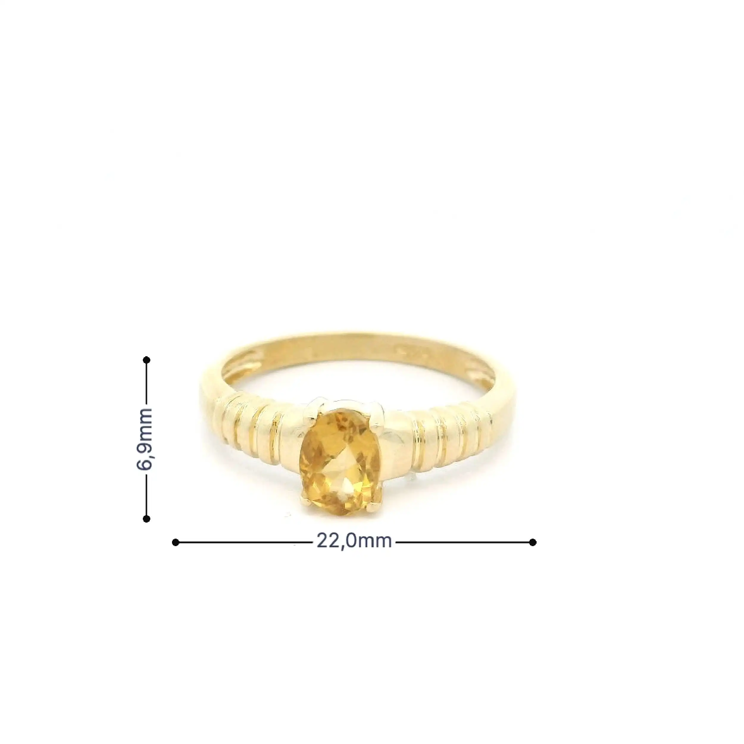 Ring Gelbgold mit Citrin