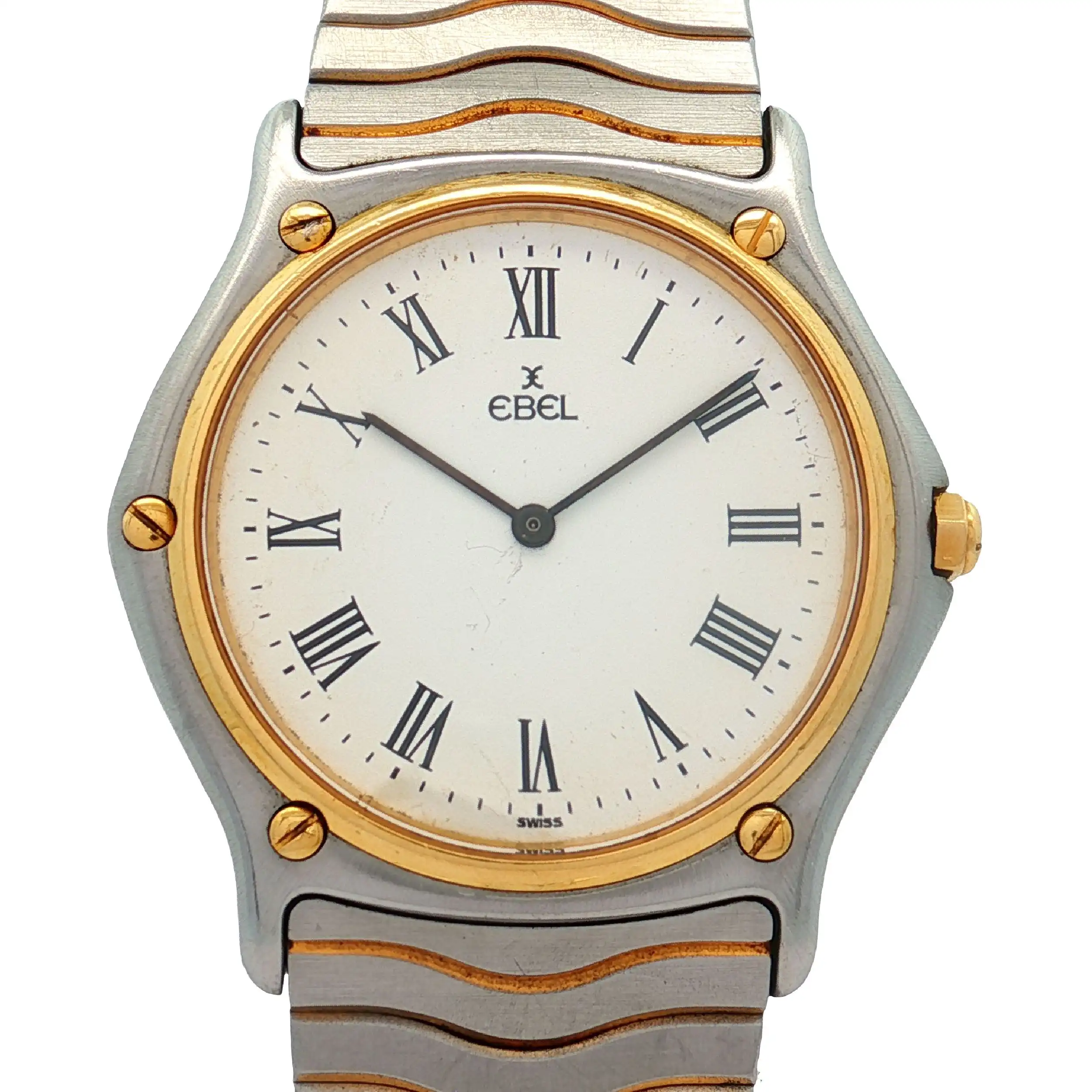 Herrenuhr Ebel Classic Wave Stahl Gold Quarz
