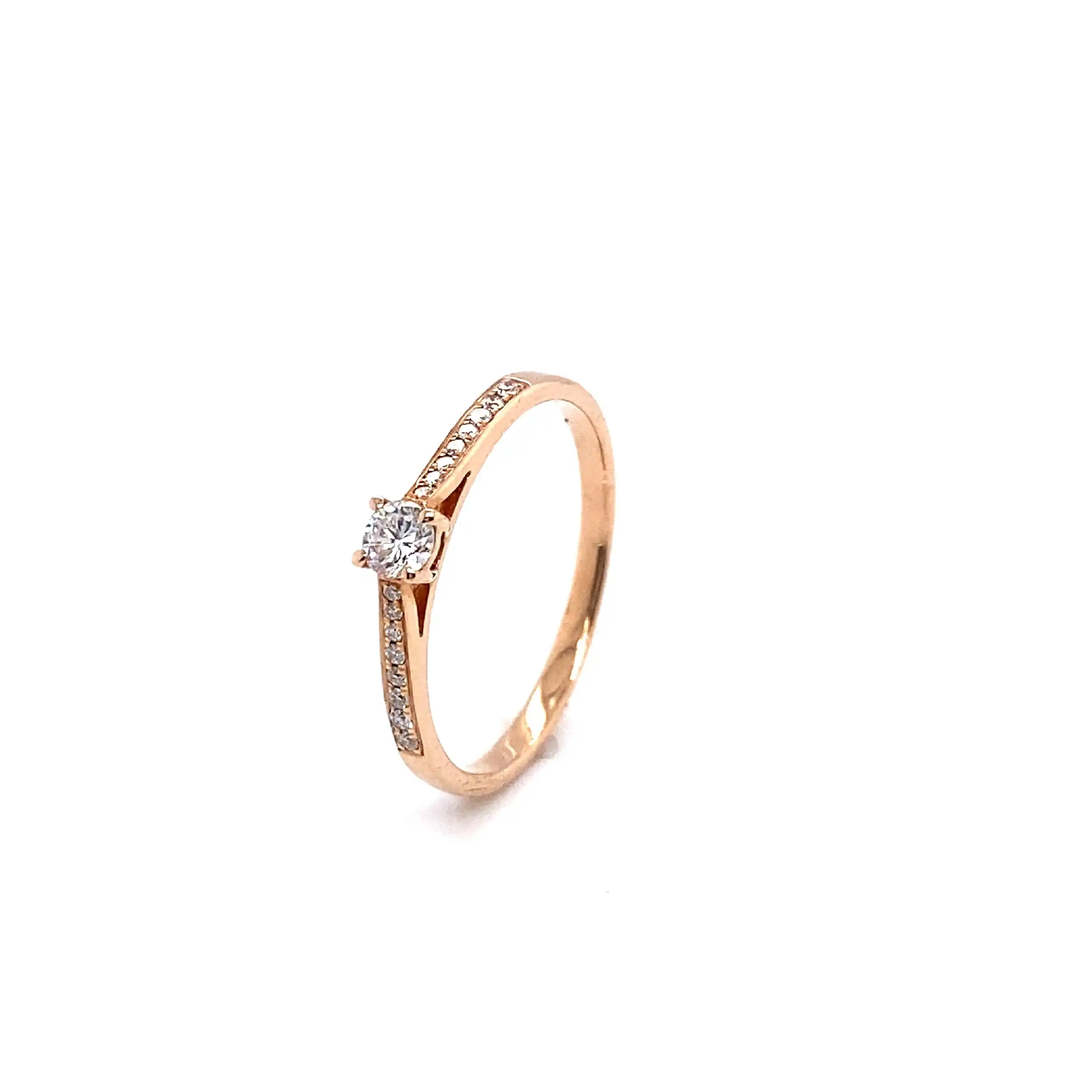 Ring Rotgold mit Brillanten