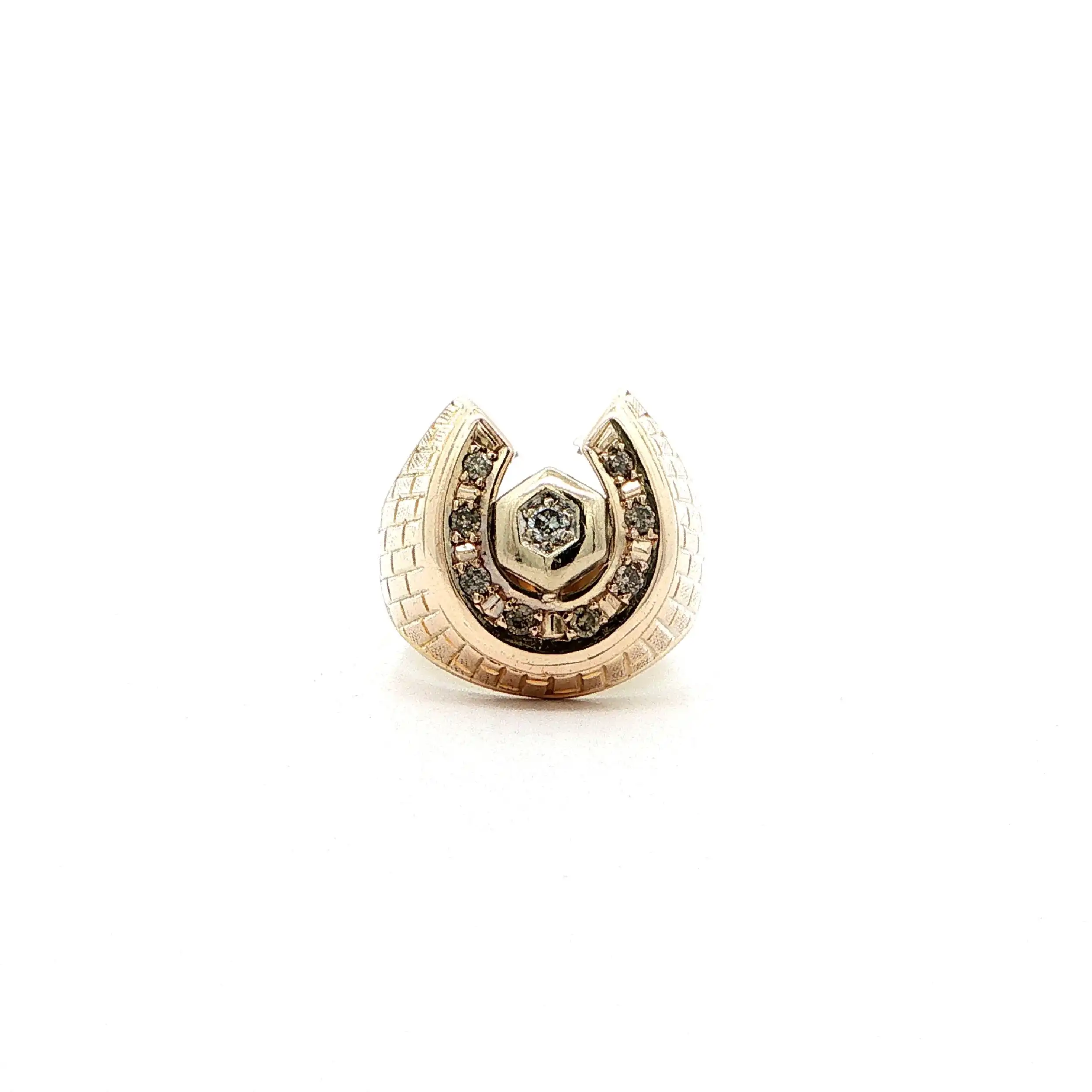 Ring Gelbgold Hufeisen mit Brillanten Ring Gelbgold Hufeisen mit Brillanten