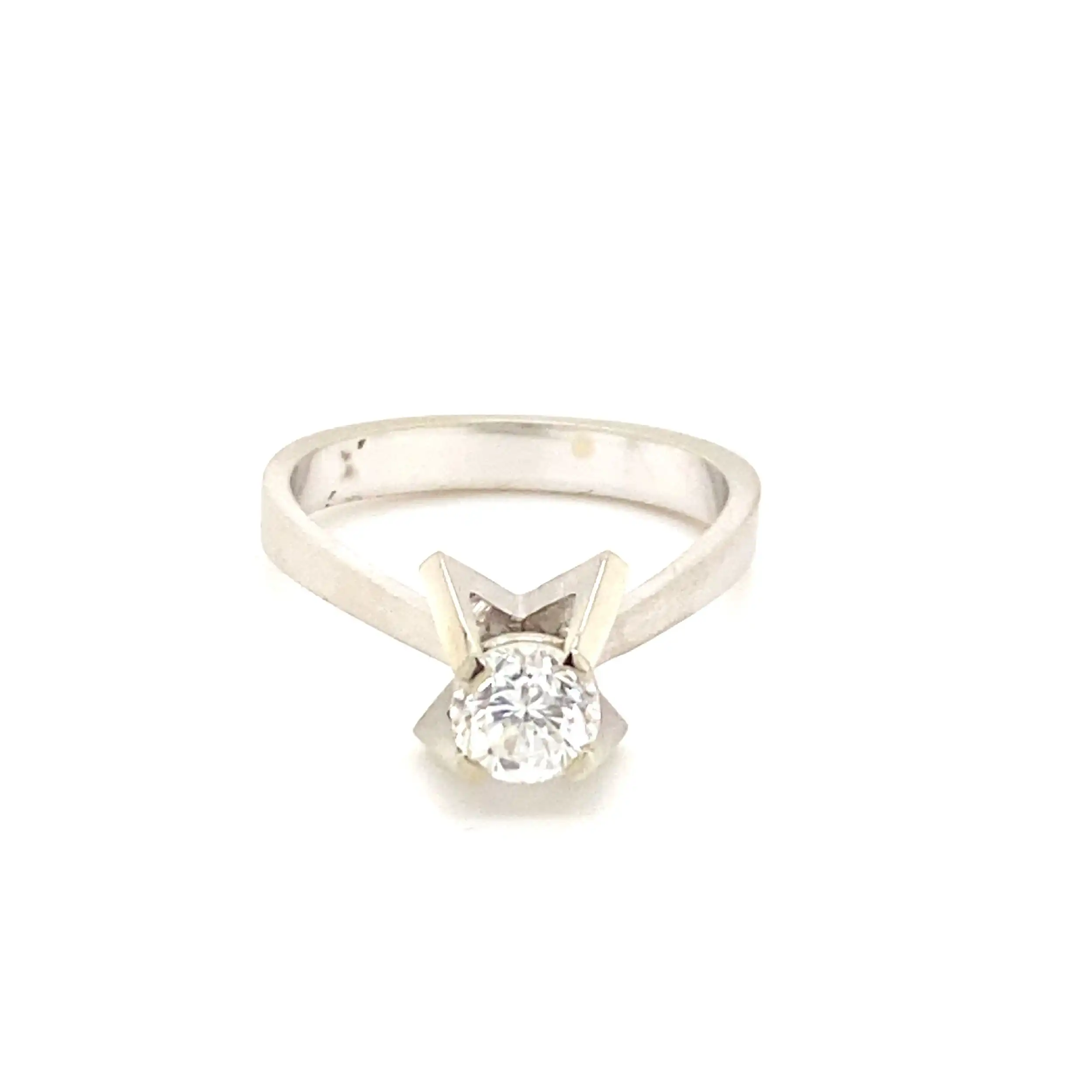 Ring Weißgold mit Brillant Ring Weißgold mit Brillant