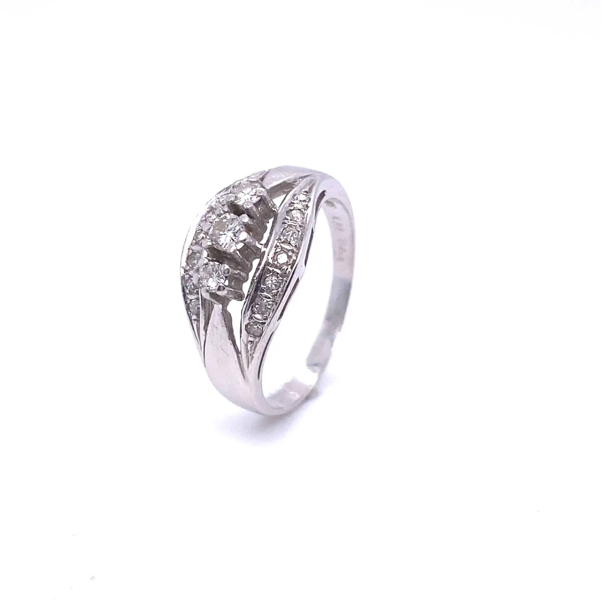 Ring Weißgold mit Brillanten und Diamanten Ring Weißgold mit Brillanten und Diamanten