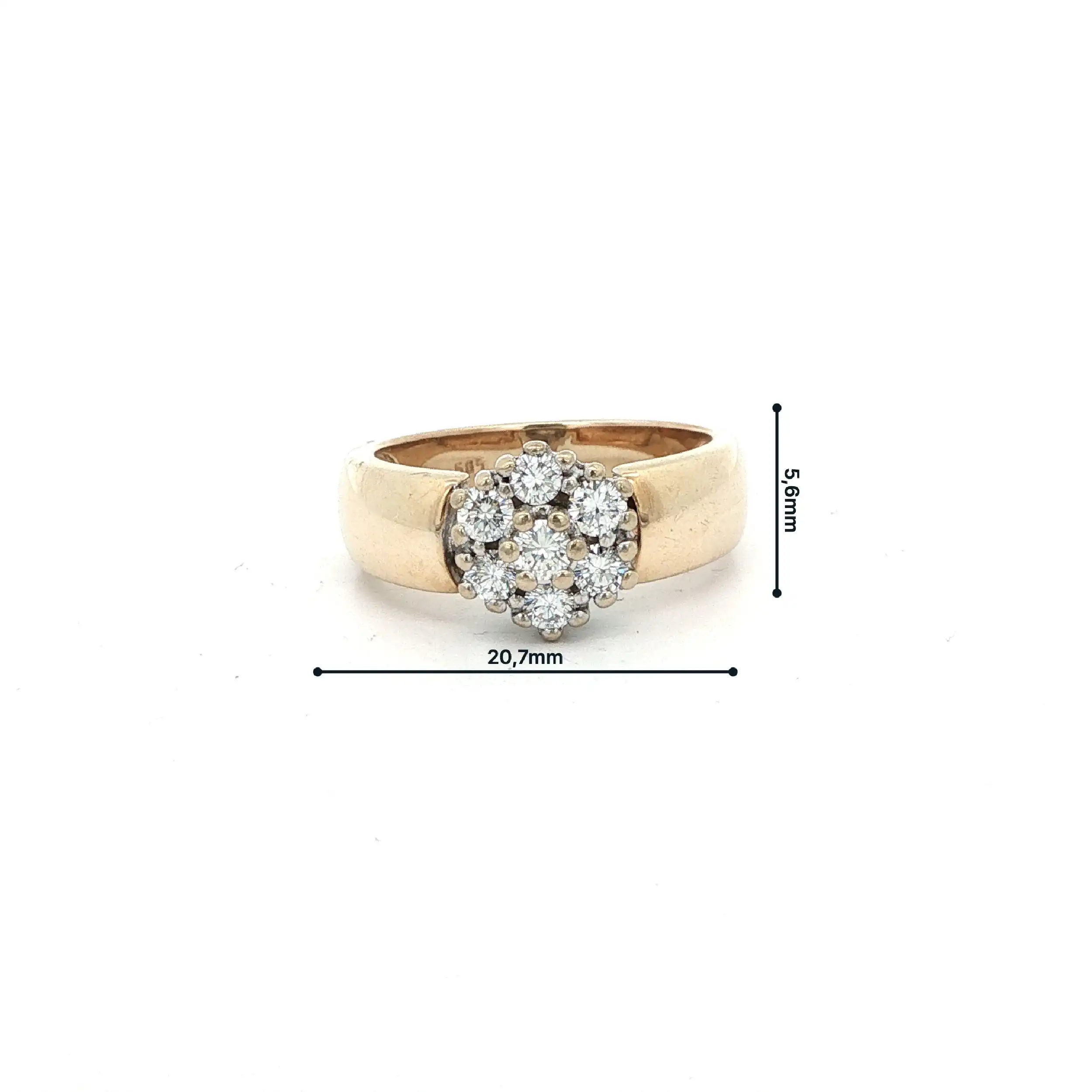 Ring Gelbgold mit Brillanten