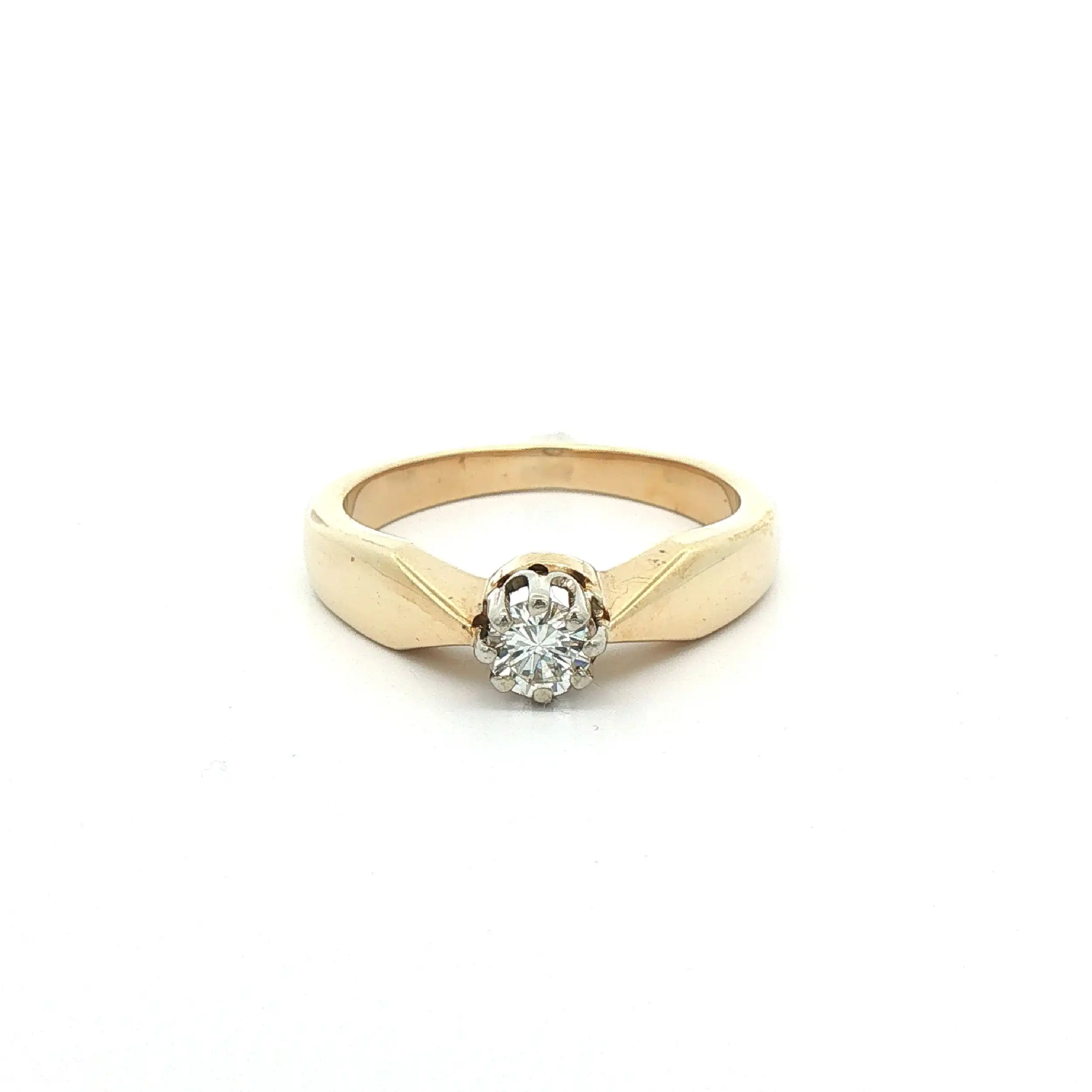 Ring Gelbgold mit Brillant Ring Gelbgold mit Brillant